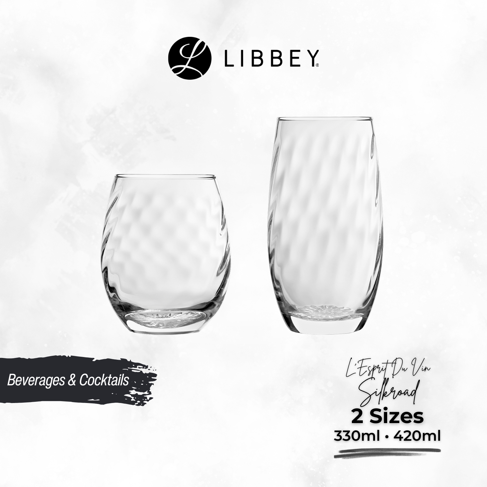 Libbey L'Esprit Du Vin Silkroad Glass Tumbler - Beverages & Cocktails - 2-pc Set