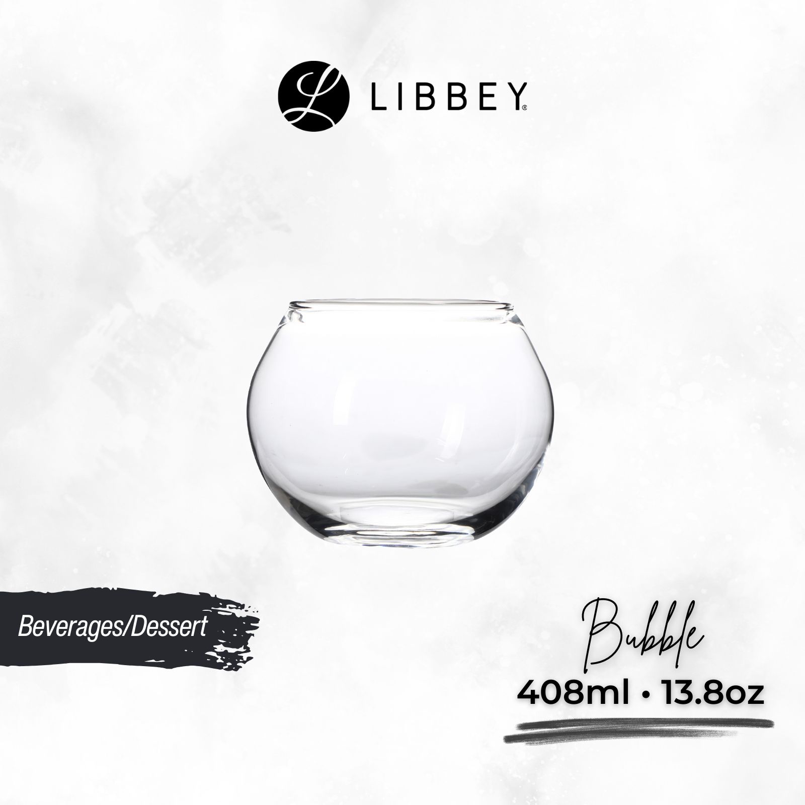 Libbey Bubble 272 Glass Bowl 408ml/13.8oz - For Drinks, Desserts & Decor