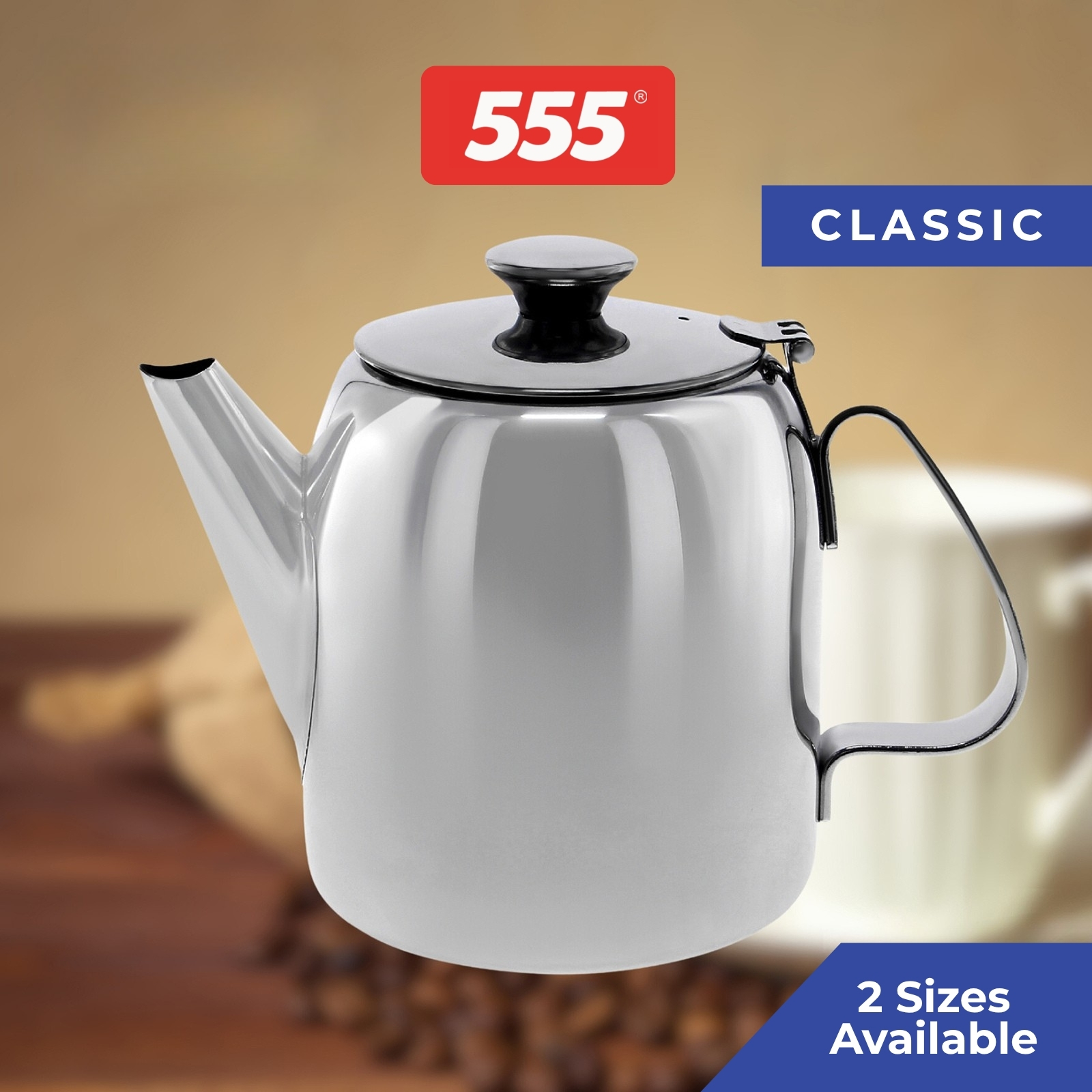 555 Classic Stainless Steel Coffee Pot - 304 Stainless Steel - For Coffee, Tea, Beverage, Water