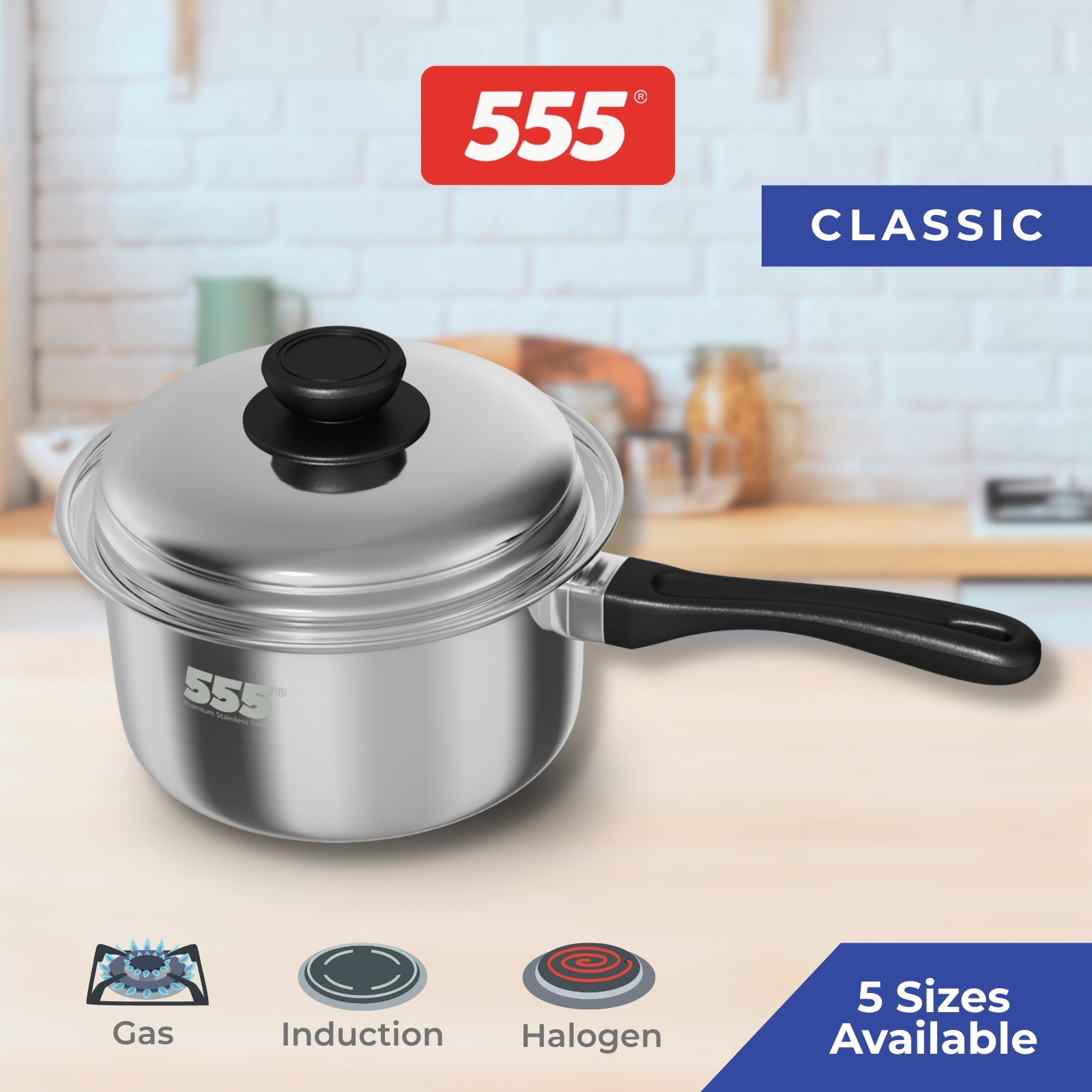 555 Classic Stainless Steel Saucepan – Buy Now | Ang Lee Seng