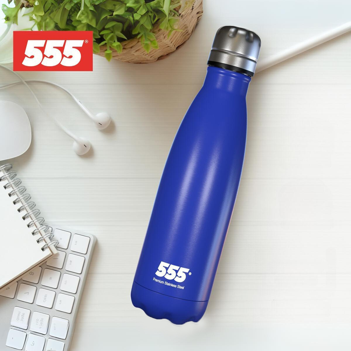 555 Stainless Steel Cola Bottle Style Vacuum Thermal Flask 350ml - Keep Hot Warm/Cold Cool - For Coffee, Tea, Beverage, Water