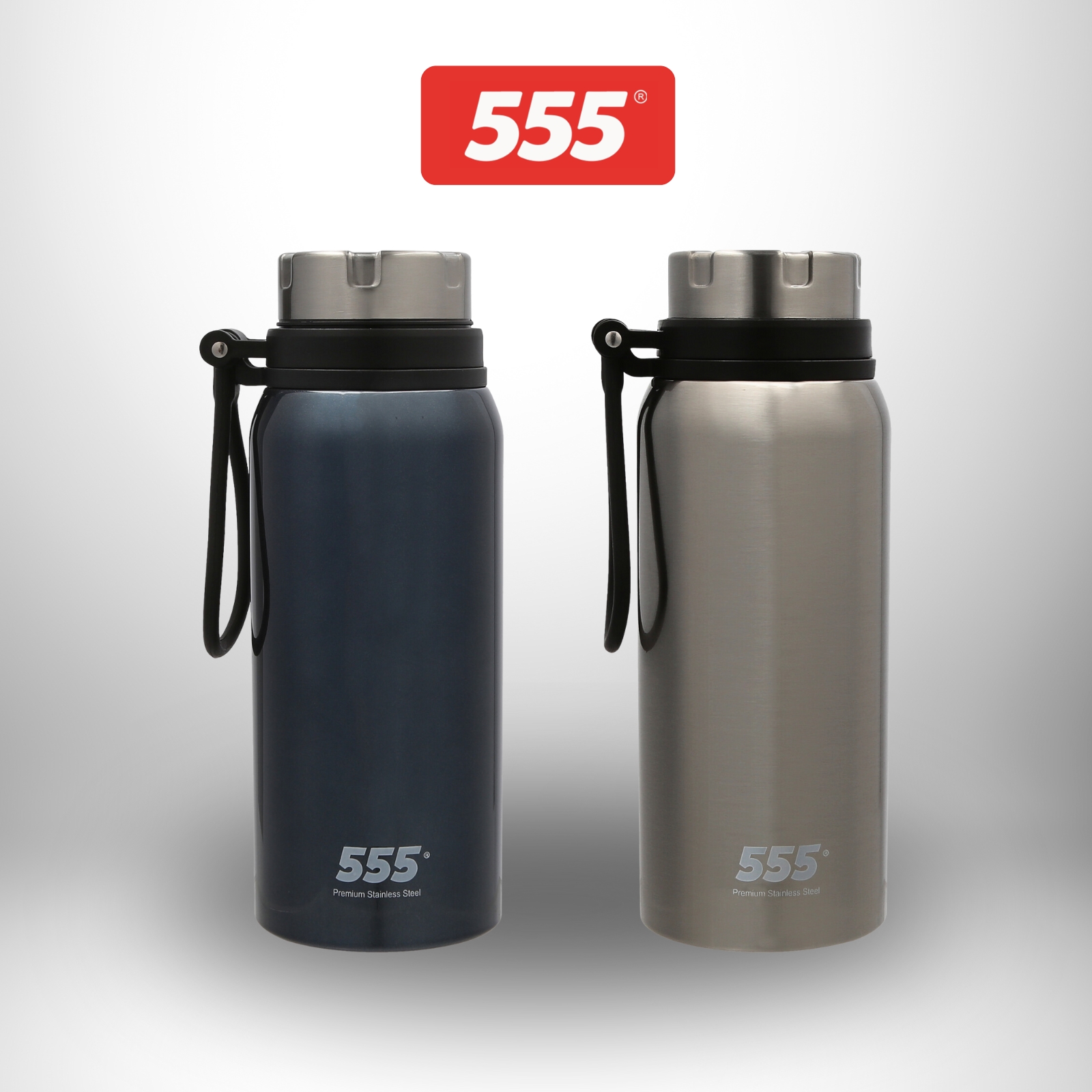 555 Stainless Steel Thermal Flask With Strap 1L | Keeps Hot & Cold Up To 24 Hours