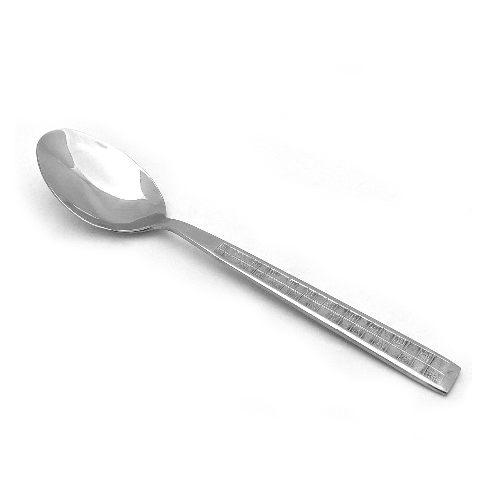 555 Checked Stainless Steel Table Spoon 2-pc/12-pc Pack