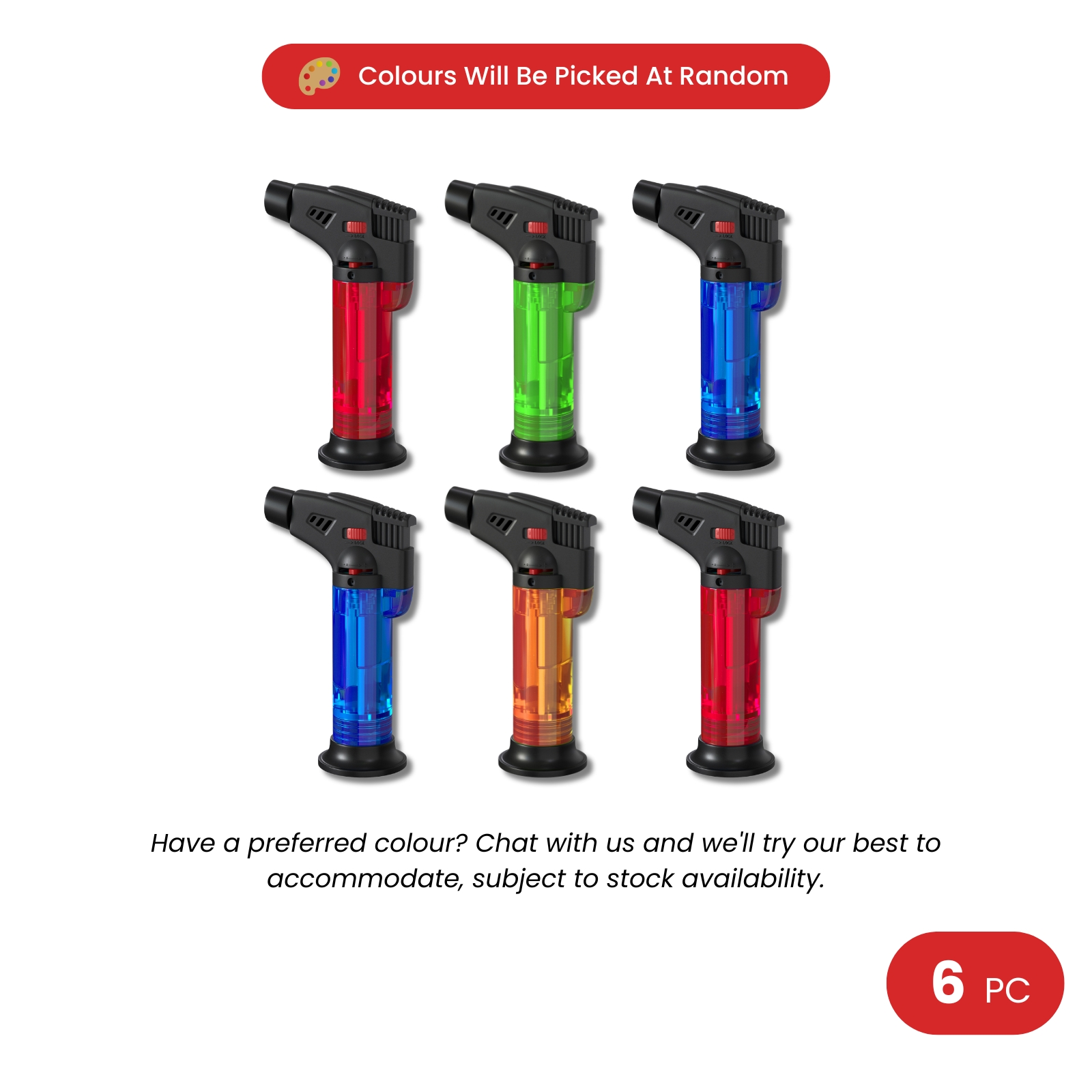 Amark Windproof Refillable Torch Lighter with Base - Adjustable Flame & Safety Lock