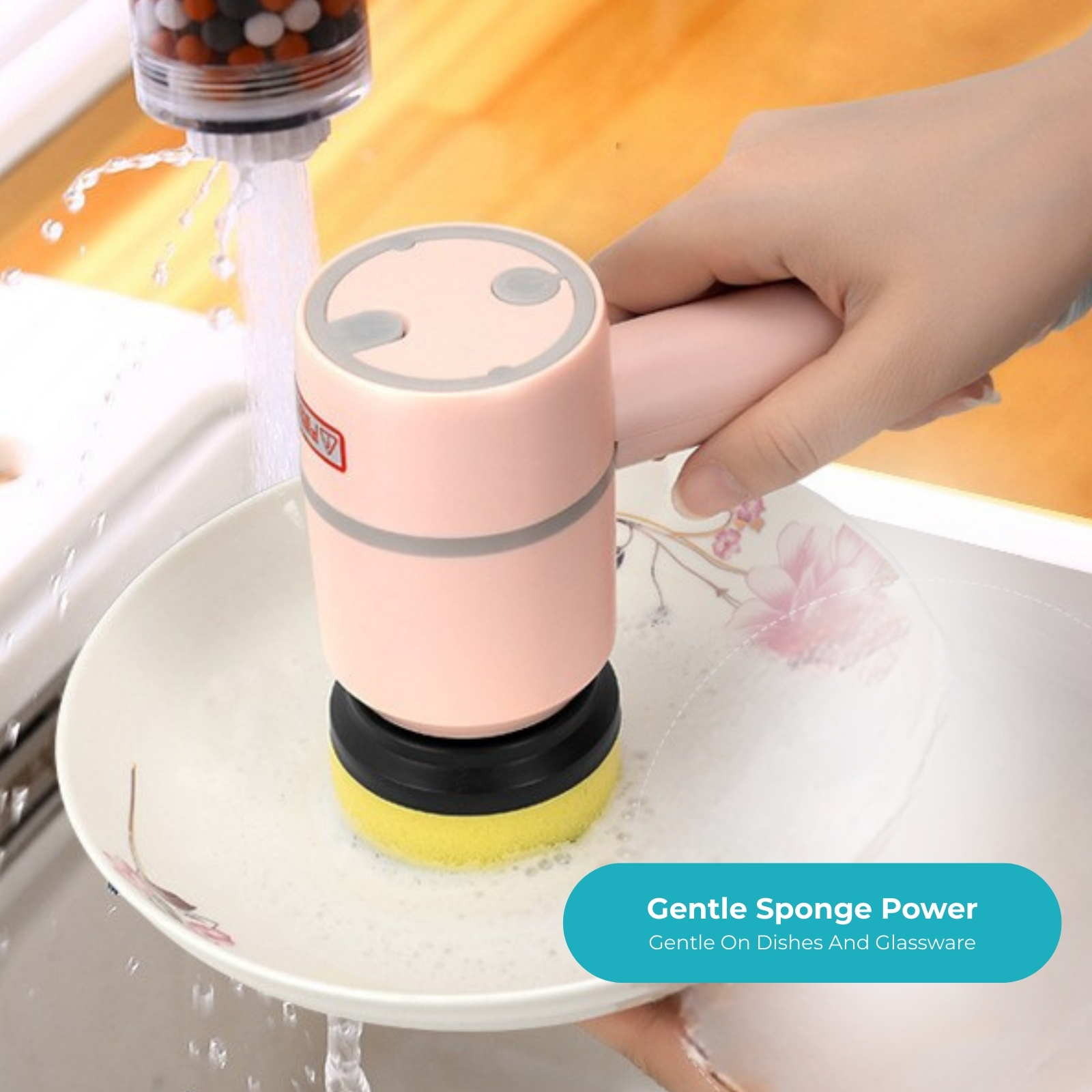 Amark e.Kitchen Cordless USB-Rechargeable Multi-Use Mixer & Scrubber - 5pc Attachments Set