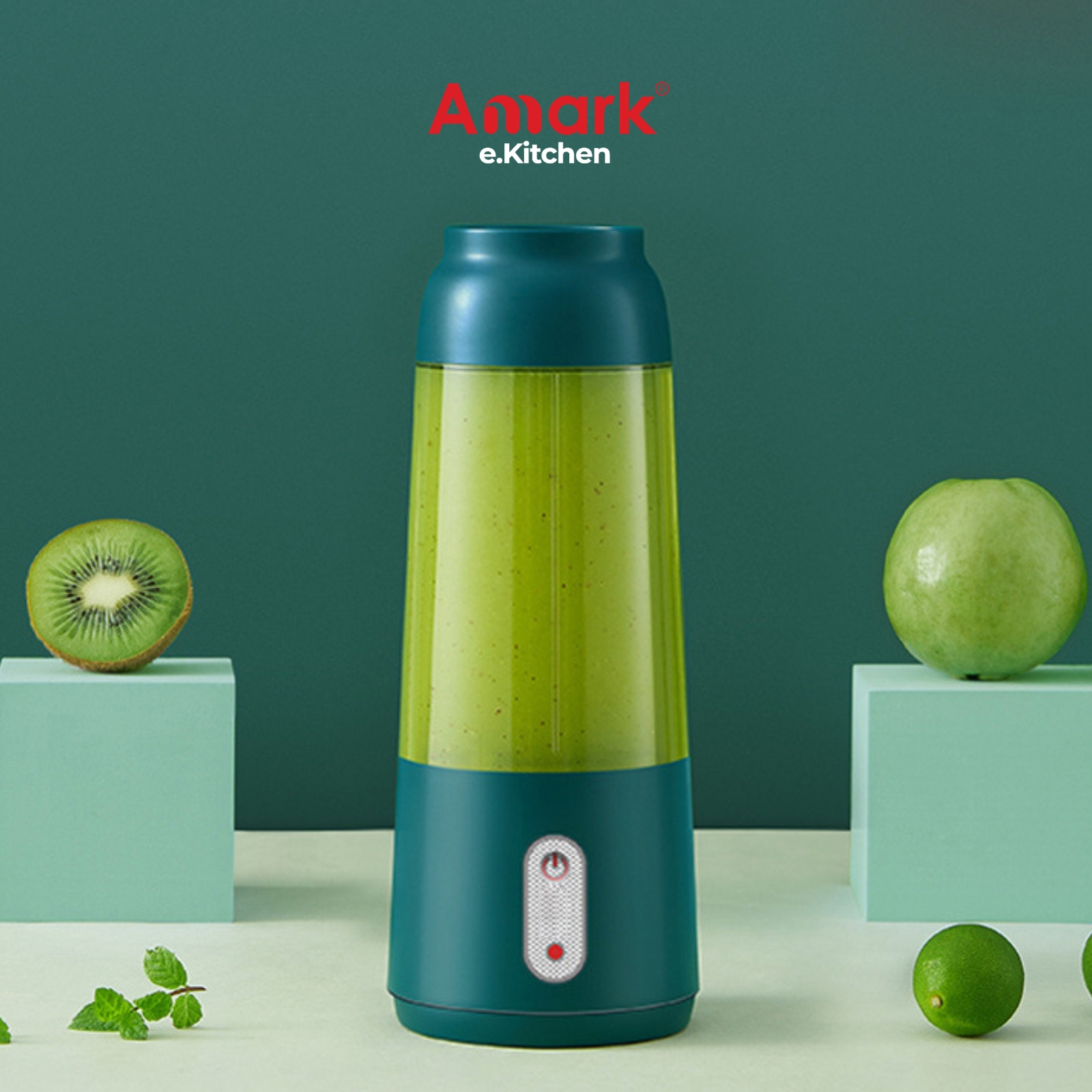 Amark e.Kitchen Cordless USB-Rechargeable Mini Smoothie Blender 300ml