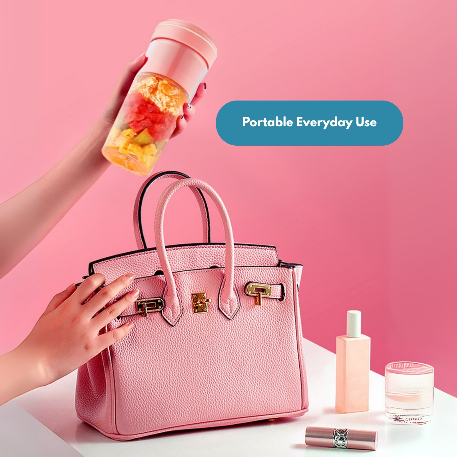 Amark e.Kitchen Cordless USB-Rechargeable Mini Smoothie Blender Cup 270ml