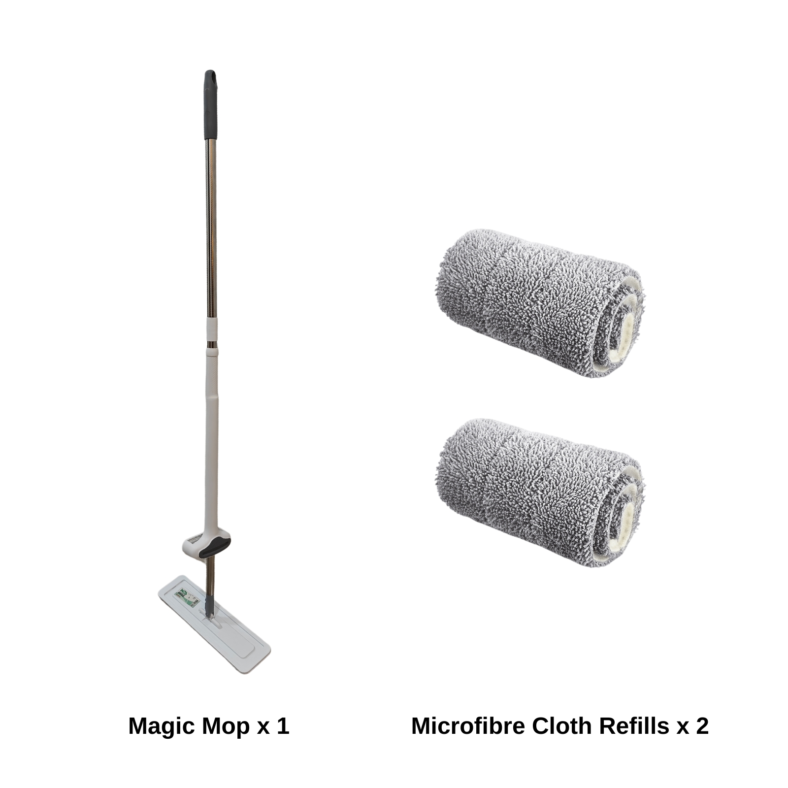 Amark Magic Mop Set | 38cm Flat Mop + Foldable 11.8L Pail | Wet