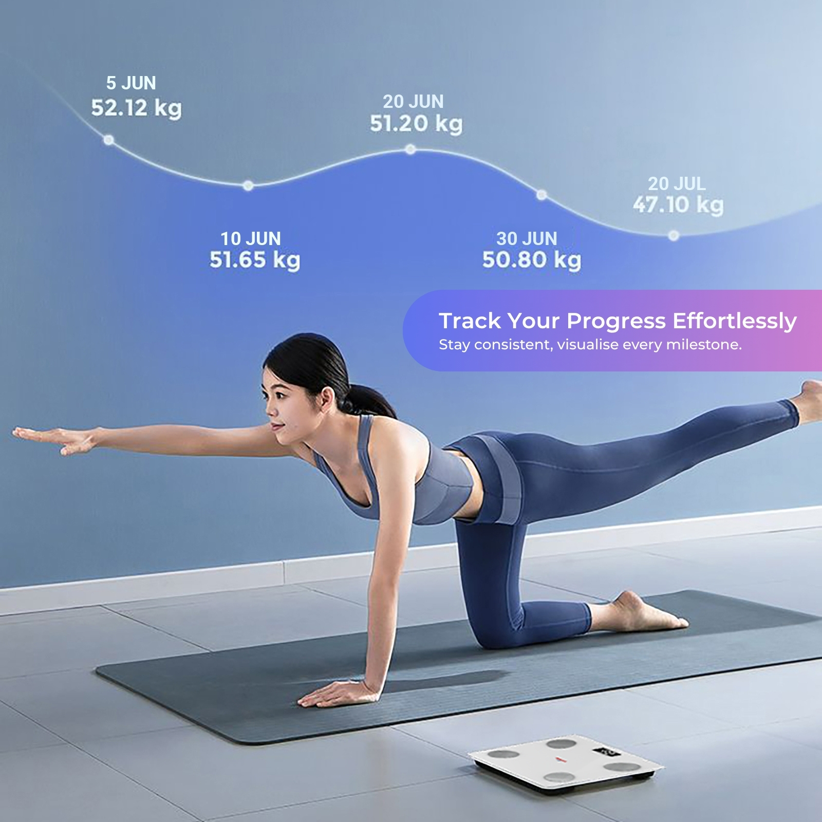 Amark Vita Smart Digital Bluetooth Body Fat Bathroom Scale