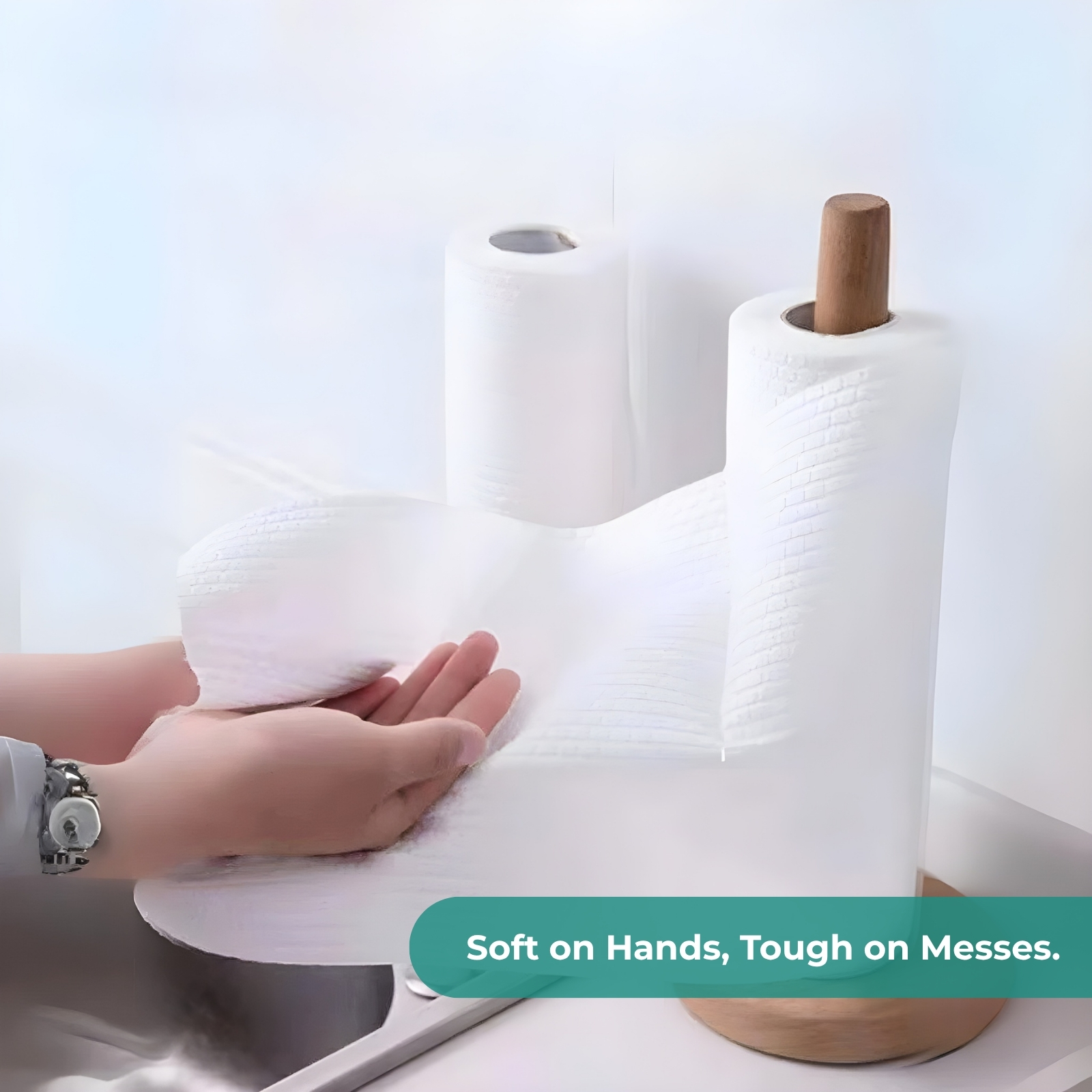 Amark Lay-Z Reusable & Washable Kitchen Towels (250 × 250 mm, 50 Sheets/Roll)