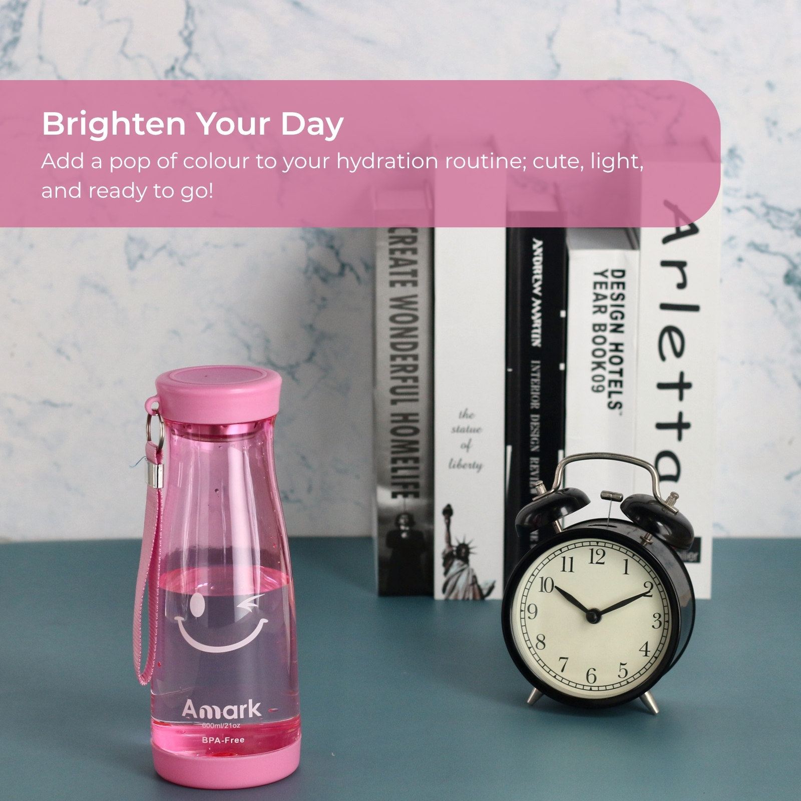 Amark Smiley BPA-Free Polycarbonate Water Bottle 600ml