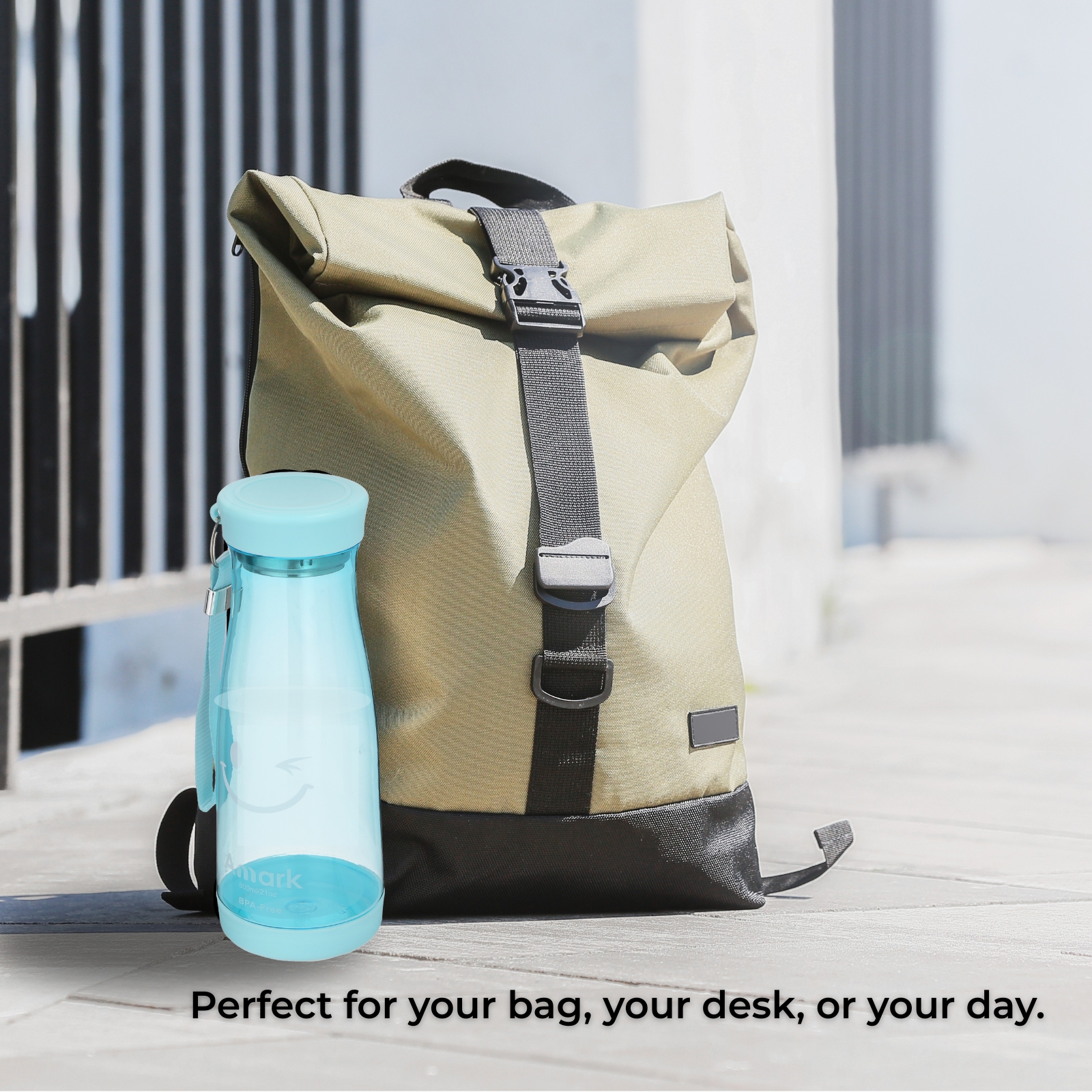 Amark Smiley BPA-Free Polycarbonate Water Bottle 600ml