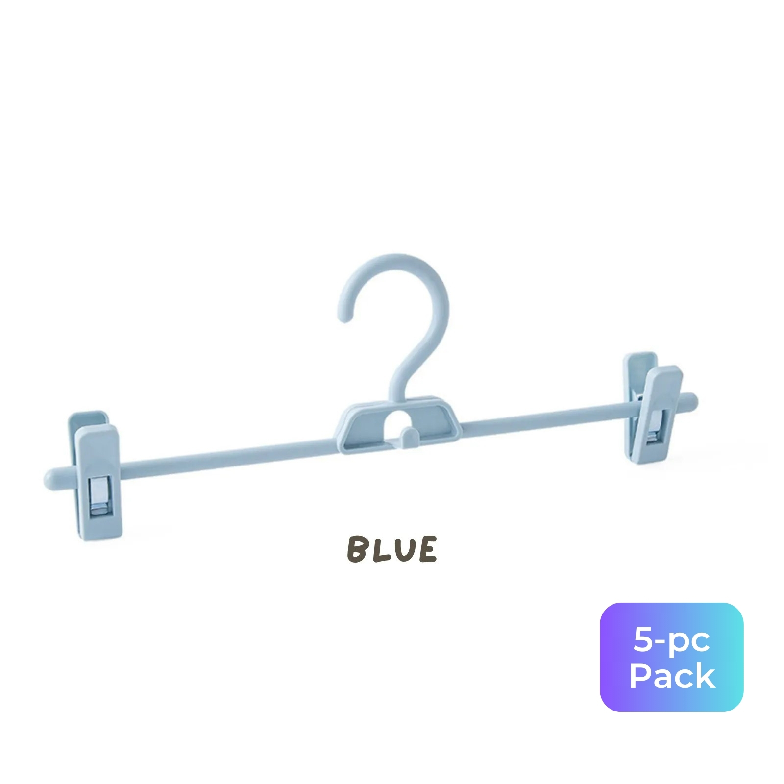 KJB Geshang Stackable Pants Hanger with Clips, 33.5cm, 5-pc Pack