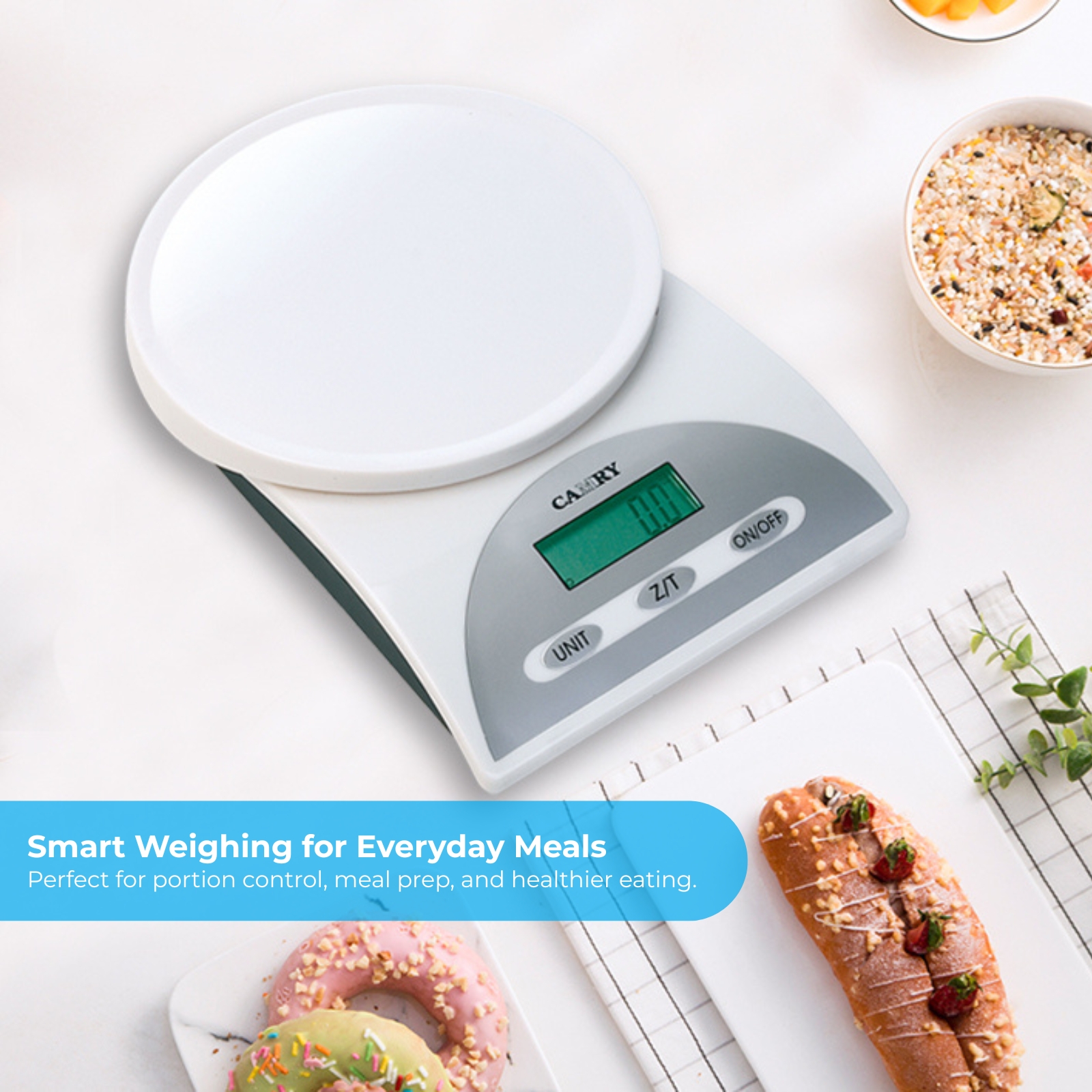 Camry Digital Kitchen Scale 5kg with 3L Removable Bowl