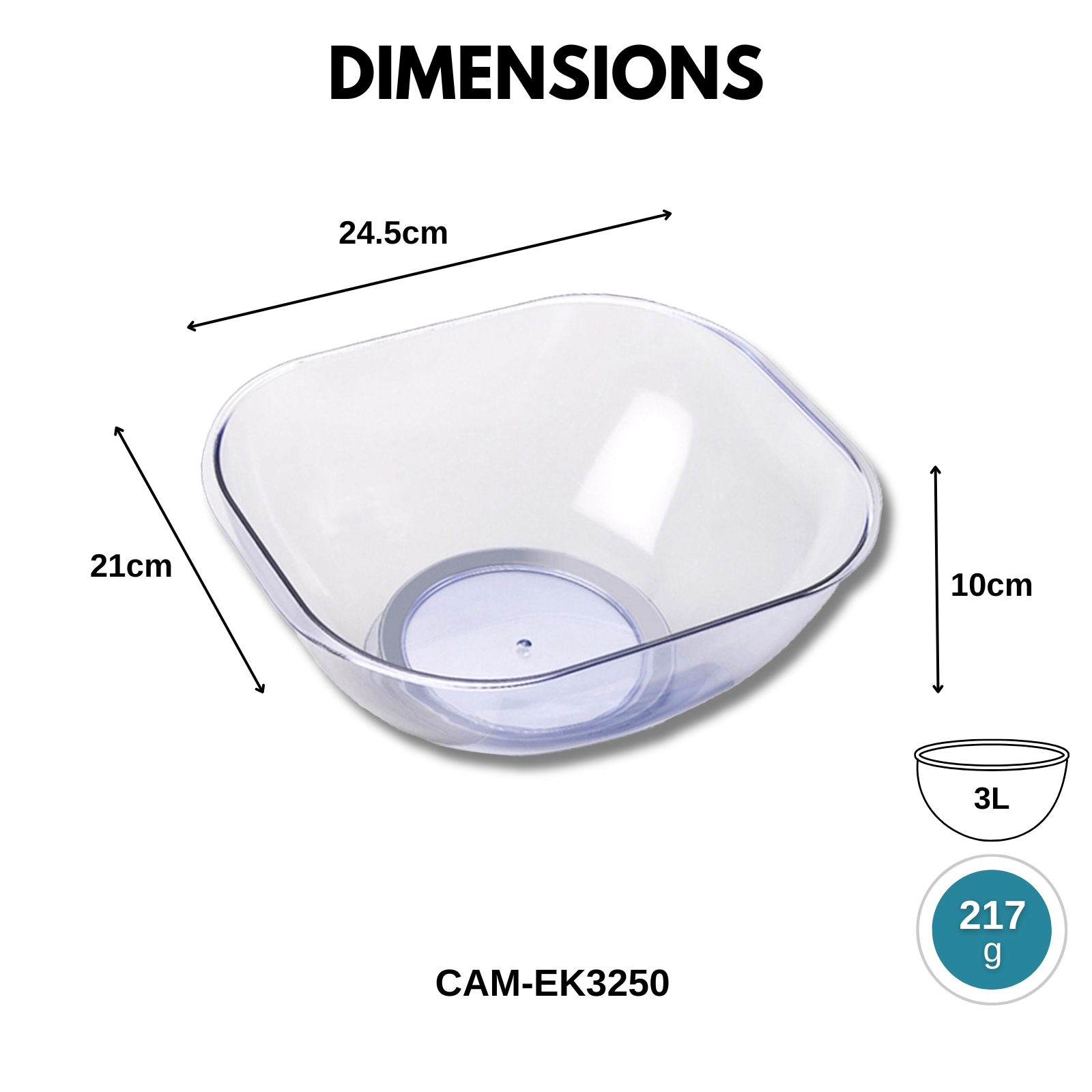 Camry Digital Kitchen Scale 5kg with 3L Removable Bowl
