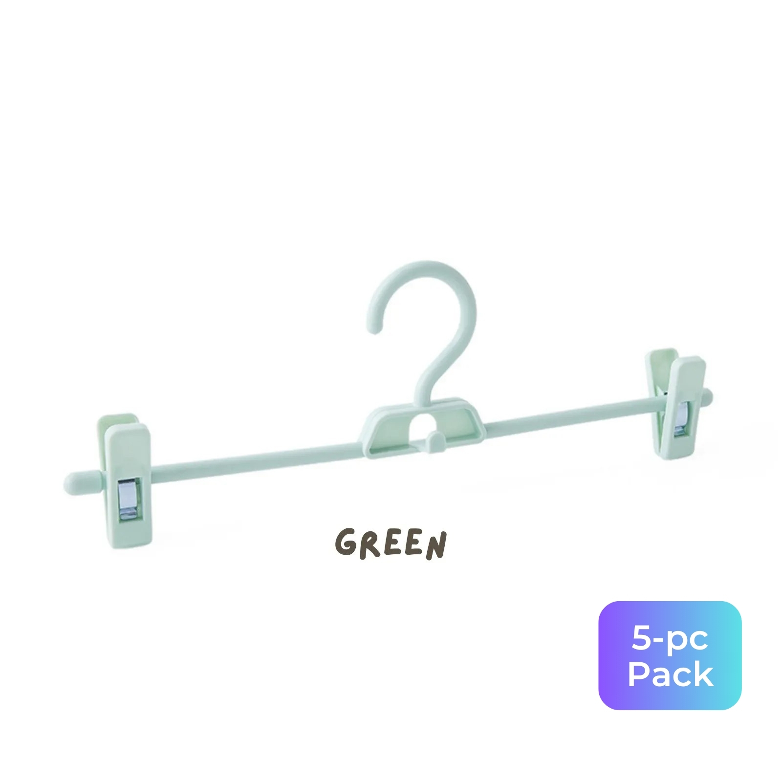 KJB Geshang Stackable Pants Hanger with Clips, 33.5cm, 5-pc Pack