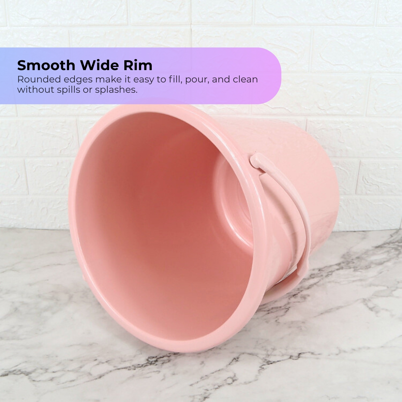  KJB Plastic Water Pail Bucket - High Quality Polypropylene Multipurpose Washing & Cleaning