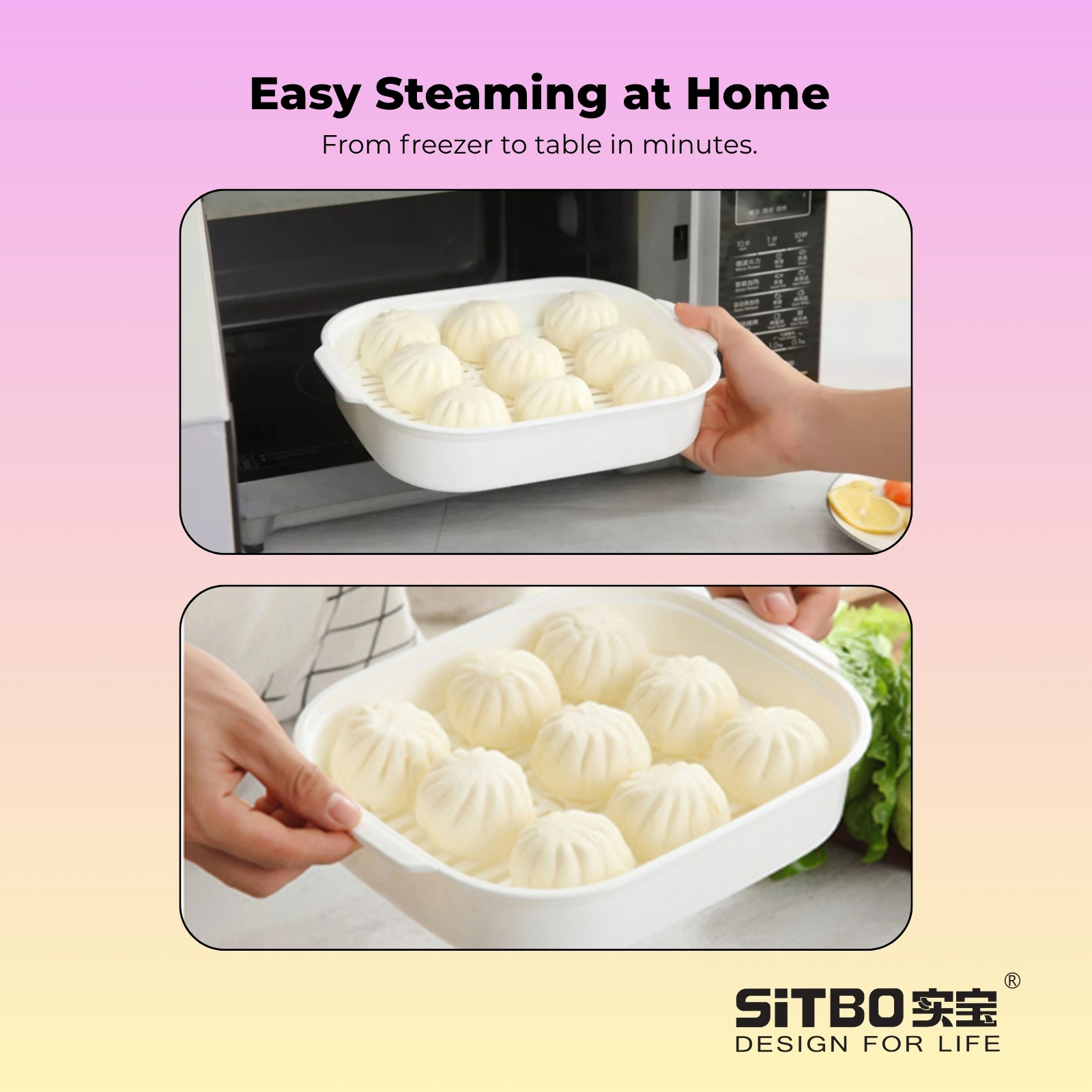 Sitbo Beauty Plastic Microwave Steamer