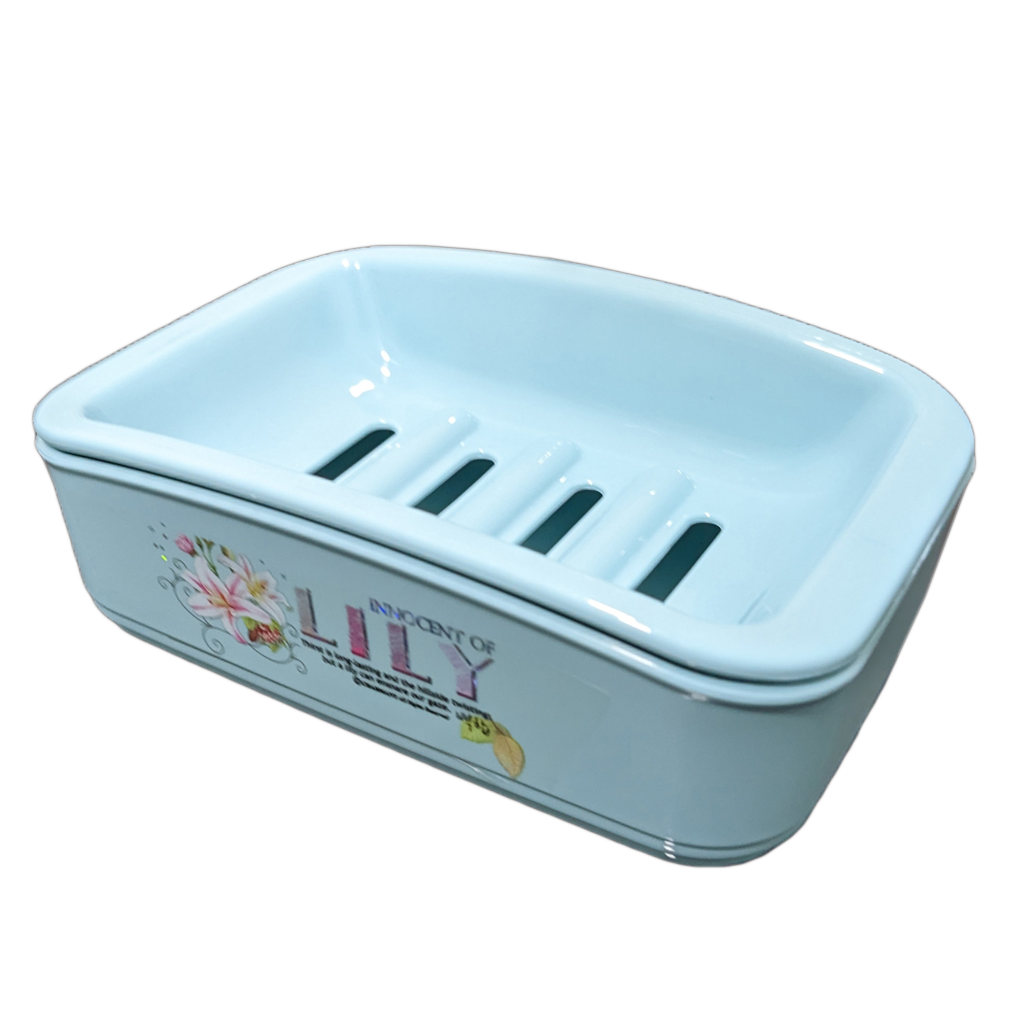 KJB Lily Plastic Rectangular Soap Dish