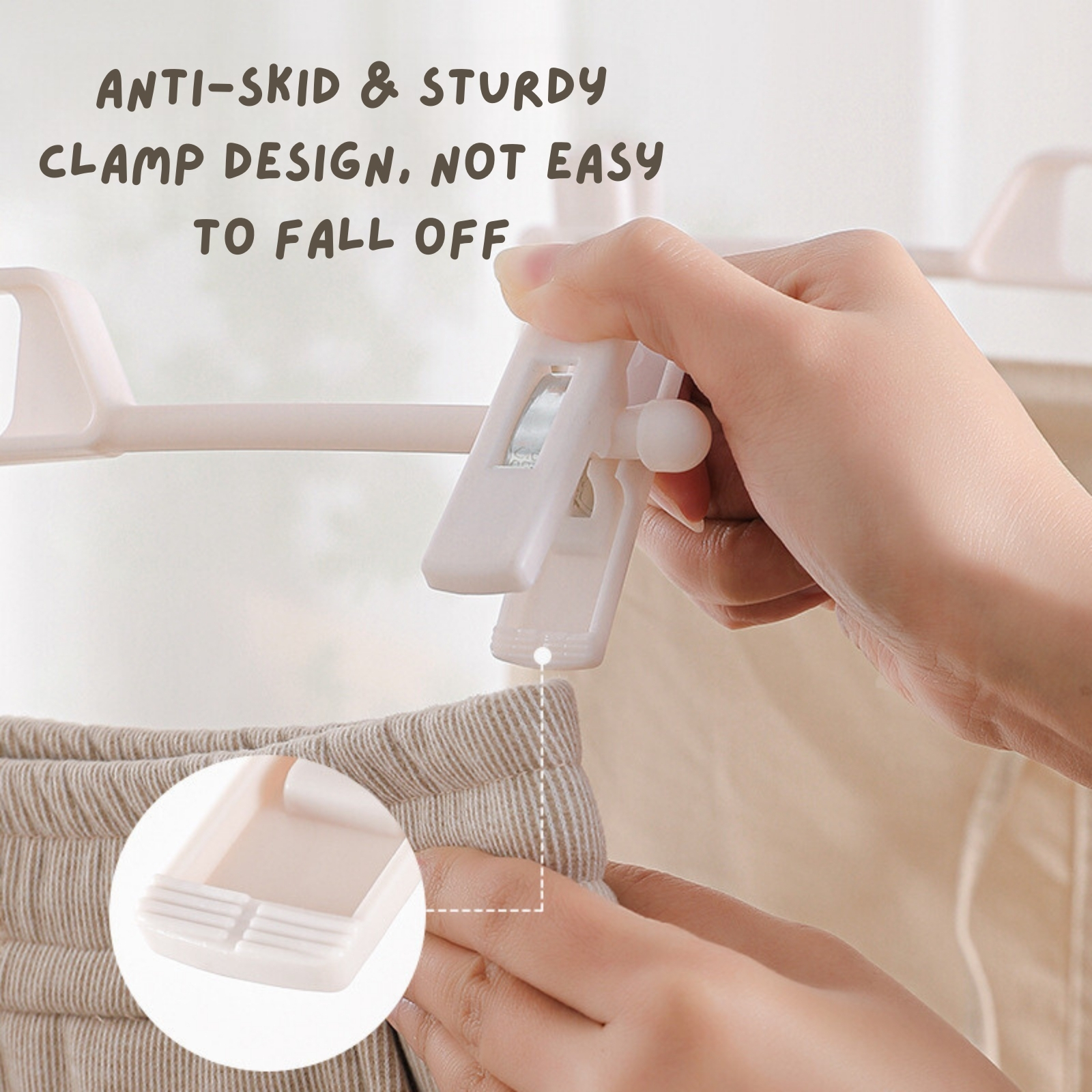 KJB Geshang Pants Hanger with Clips 5pcs Pack - 5 Colours