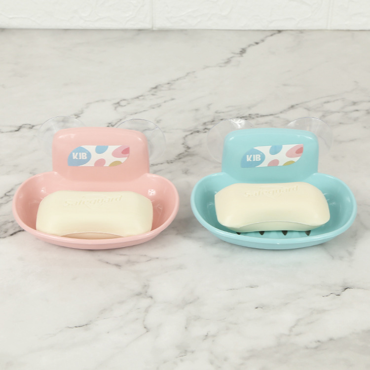 KJB Lily Plastic Soap Holder w/Suction Cups