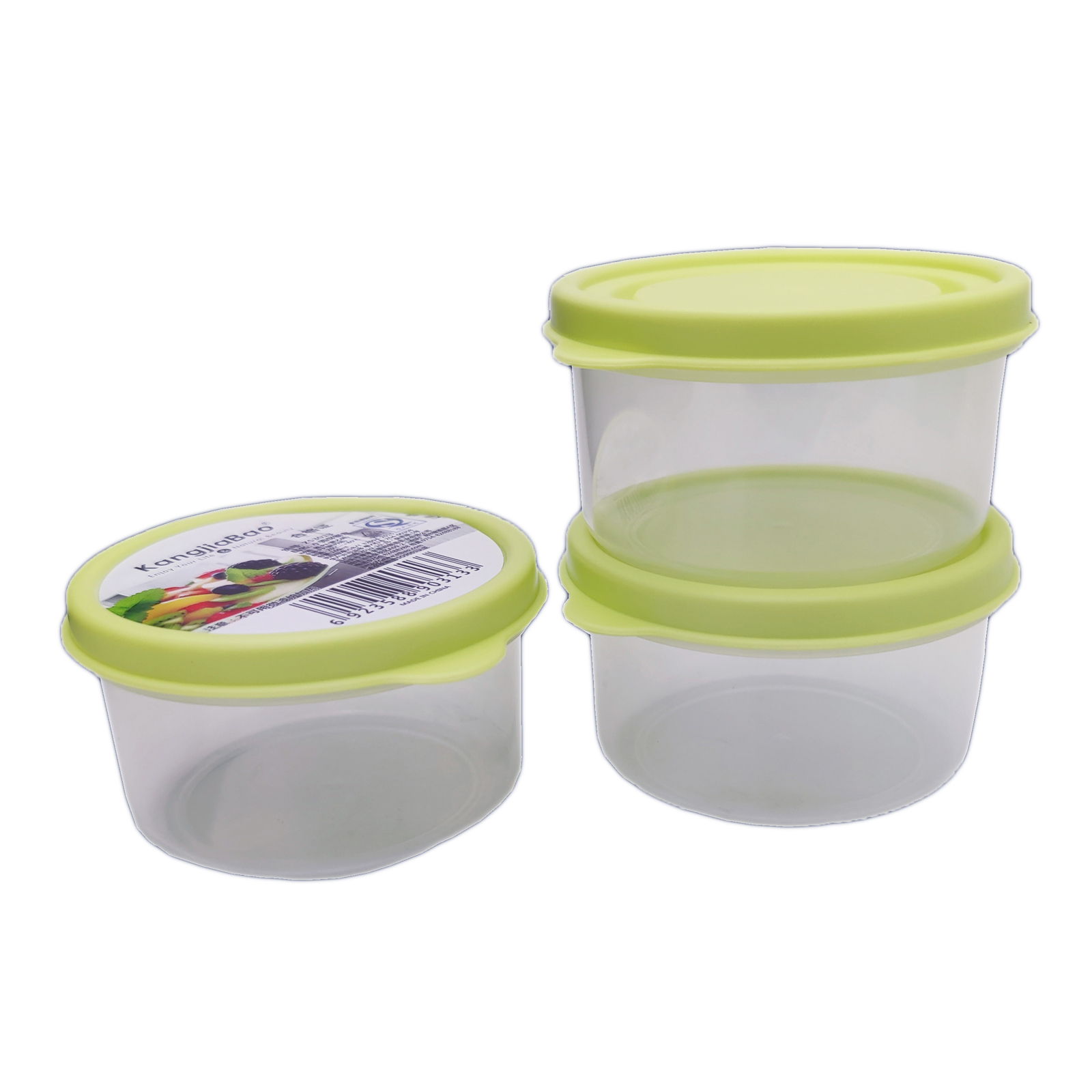 KJB Plastic Mini Round Storage Box 160ml 3-pc Pack