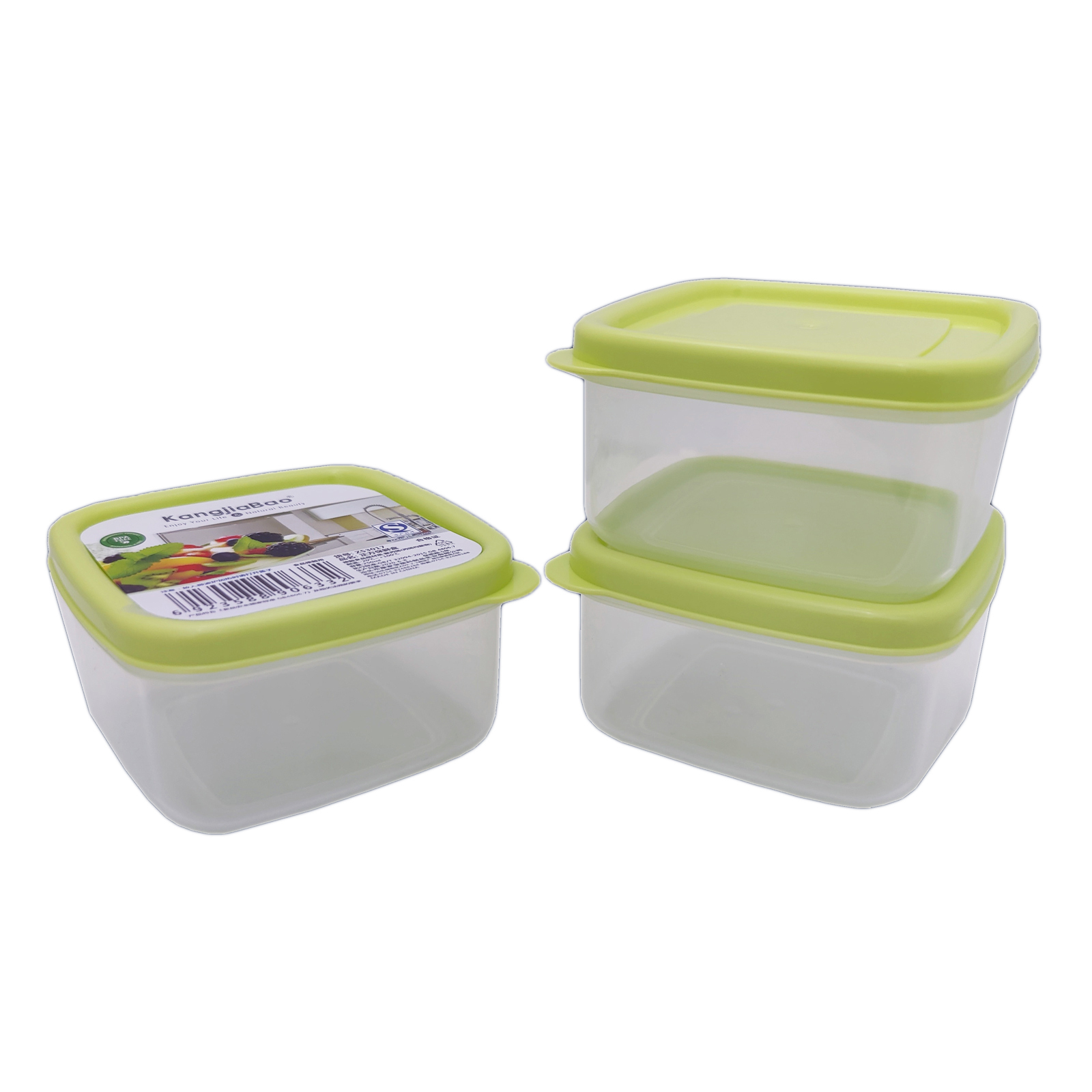KJB Plastic Mini Round Storage Box 250ml 3-pc Pack