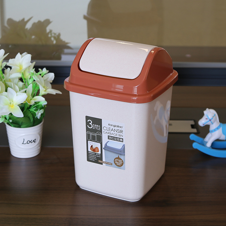 KJB Cleansir Plastic Swing Top Bin