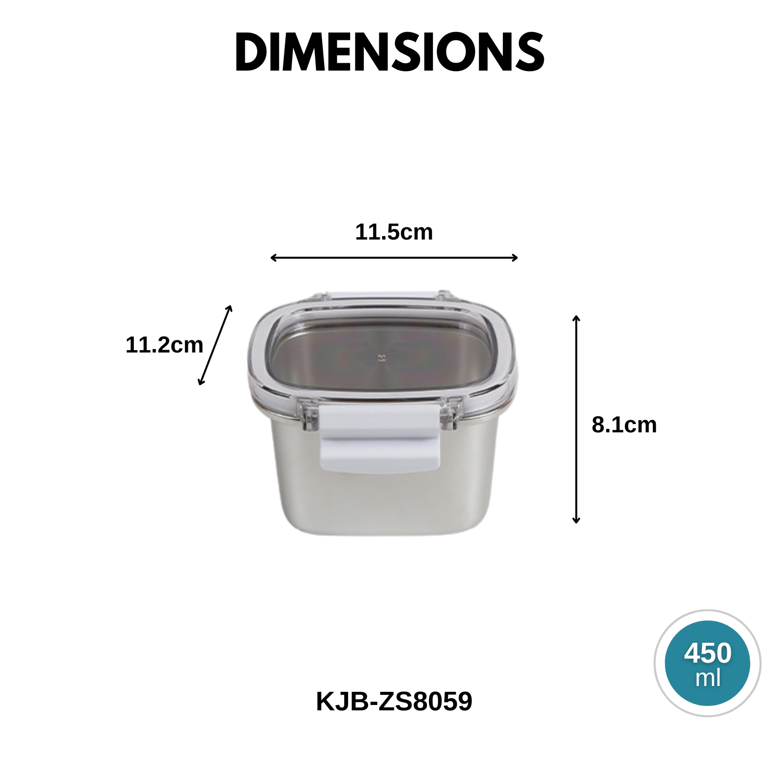Amark Kitchen Collection 304 Stainless Steel Food Container | 250ML to 1600ML | Leakproof Bento Box