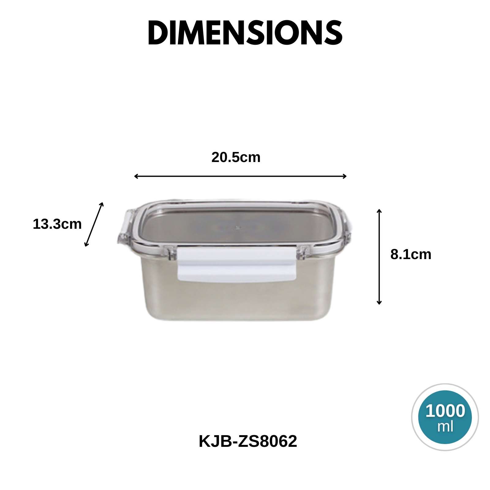 Amark Kitchen Collection 304 Stainless Steel Food Container | 250ML to 1600ML | Leakproof Bento Box