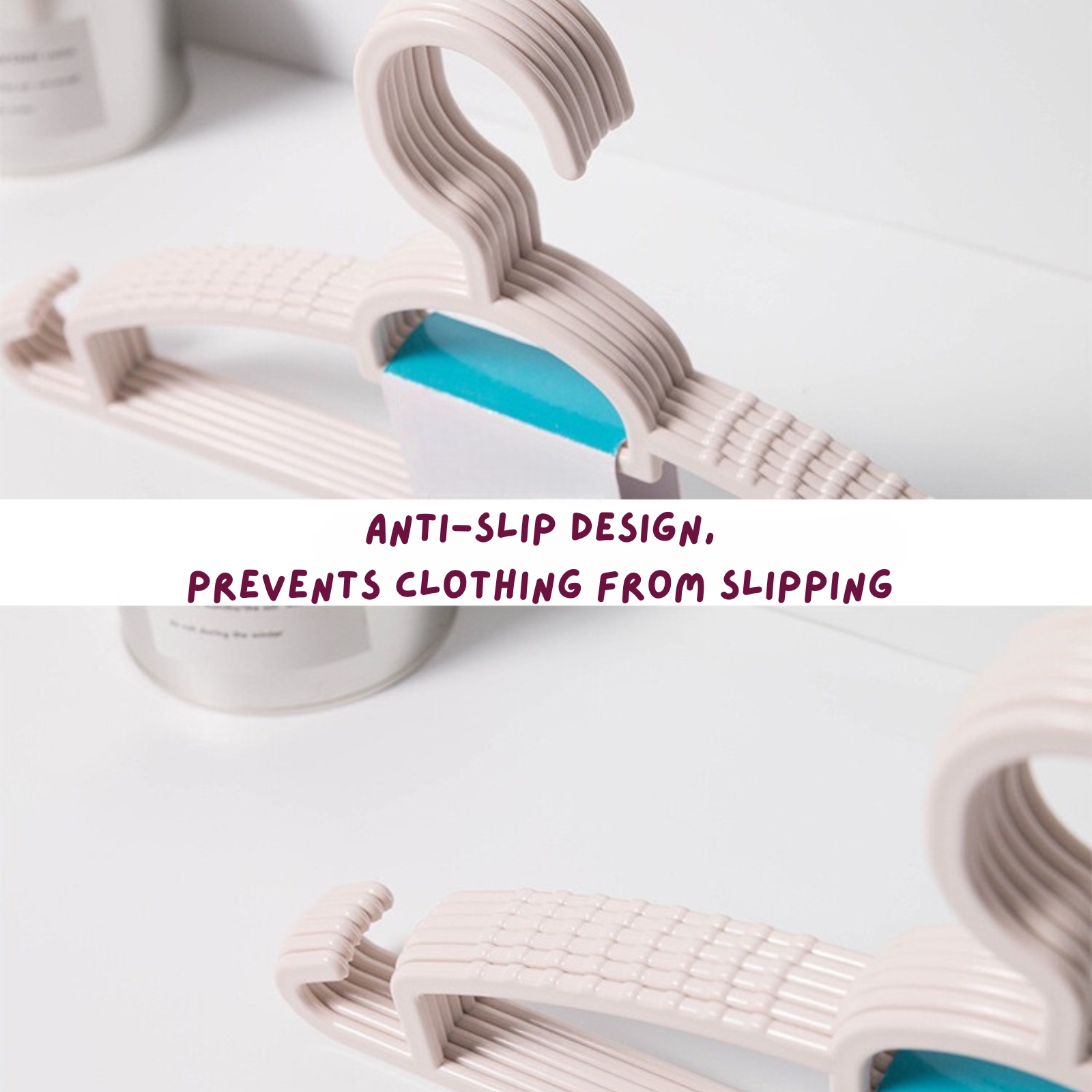 KJB Magnolia Plastic Clothes Hangers 38.5cm 6-pc Pack