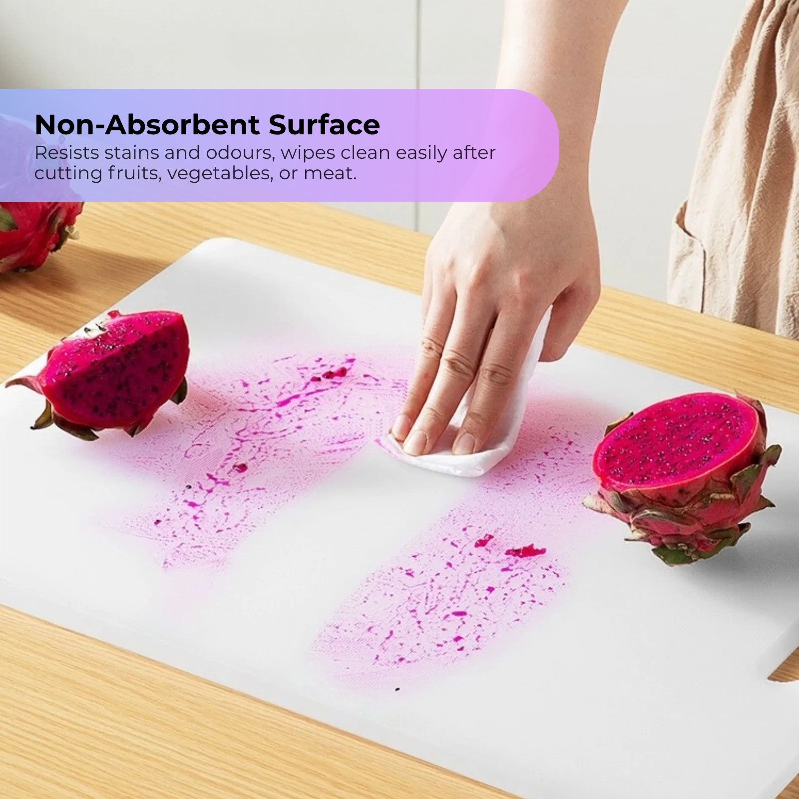 KJB Plastic Chopping Board - 2 Sizes 30 x 20 cm / 35 x 25 cm