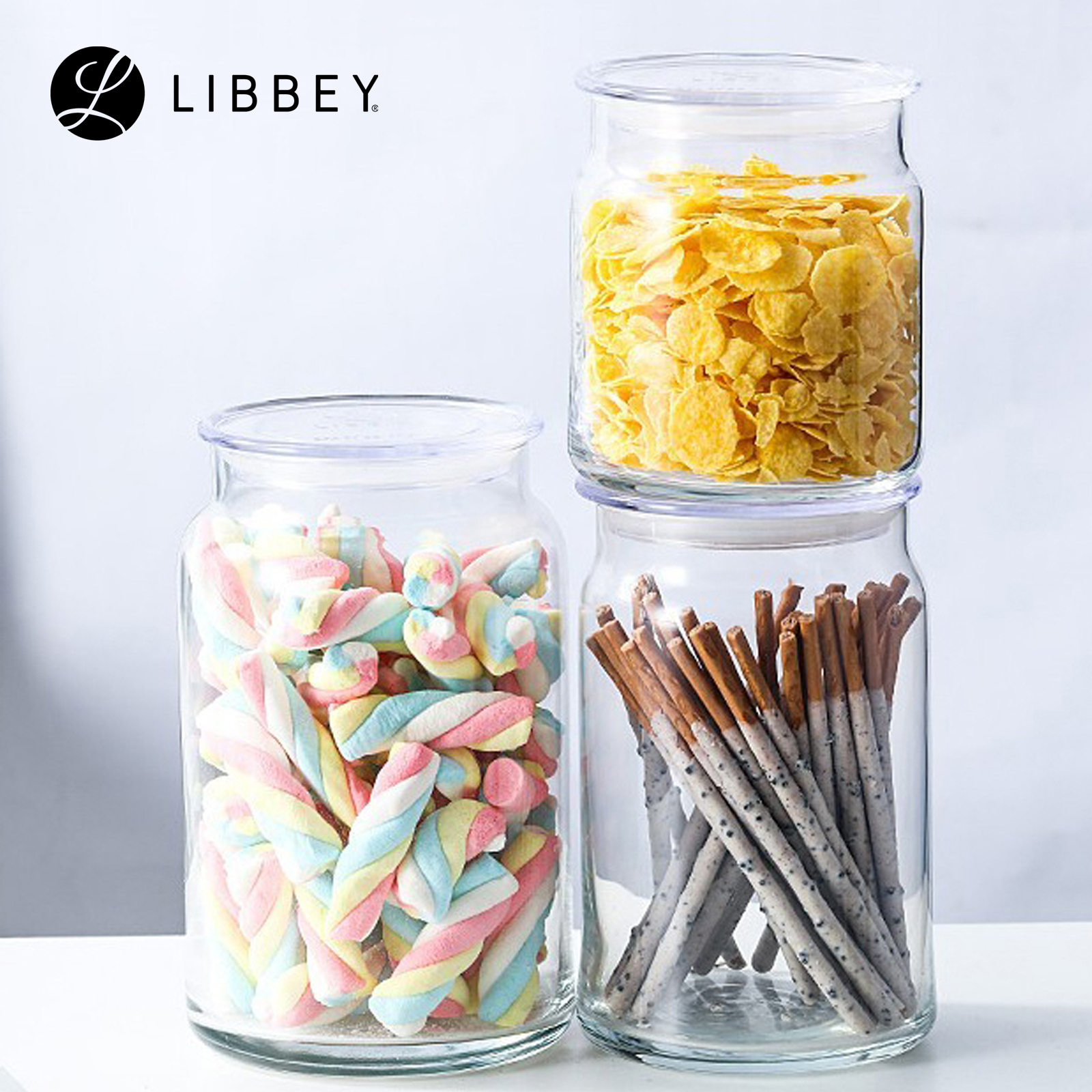 Libbey Classic Glass Food Storage Container Jar - 2-pc Set