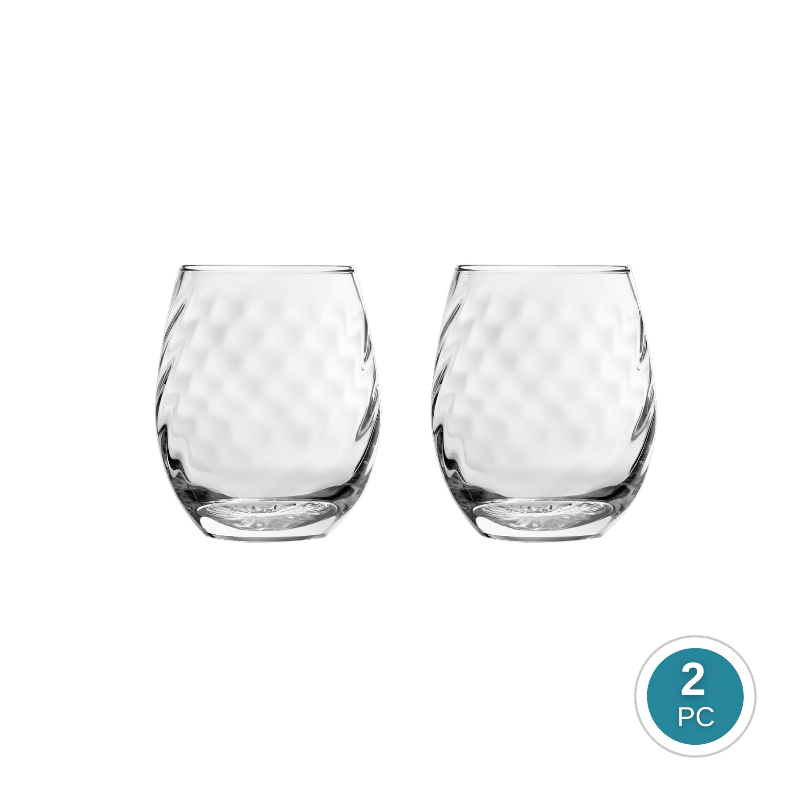 Libbey L'Esprit Du Vin Silkroad Glass Tumbler - For Beverages & Cocktails - 2 Sizes, 2-pc Set