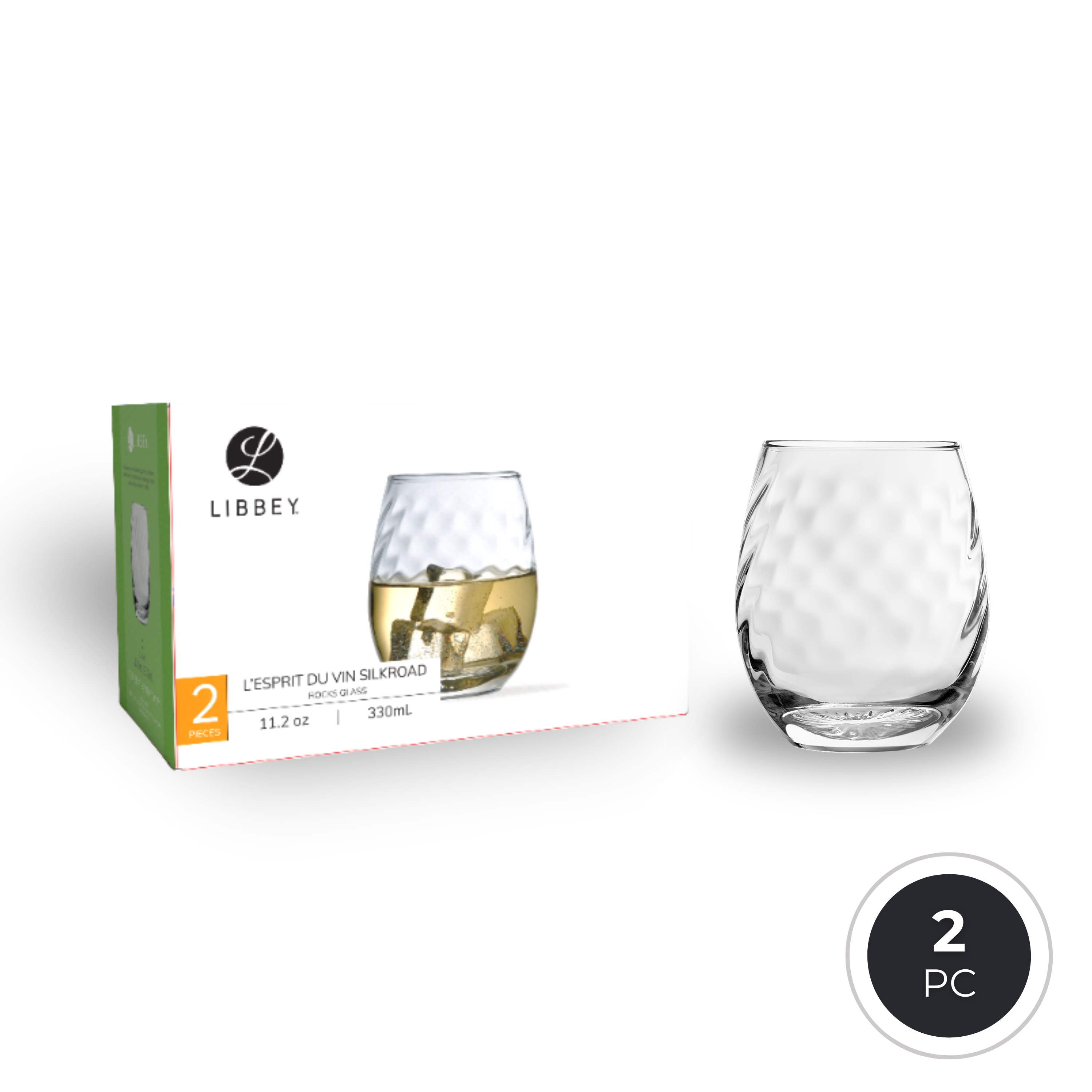 Libbey L'Esprit Du Vin Silkroad Glass Tumbler - Beverages & Cocktails - 2-pc Set
