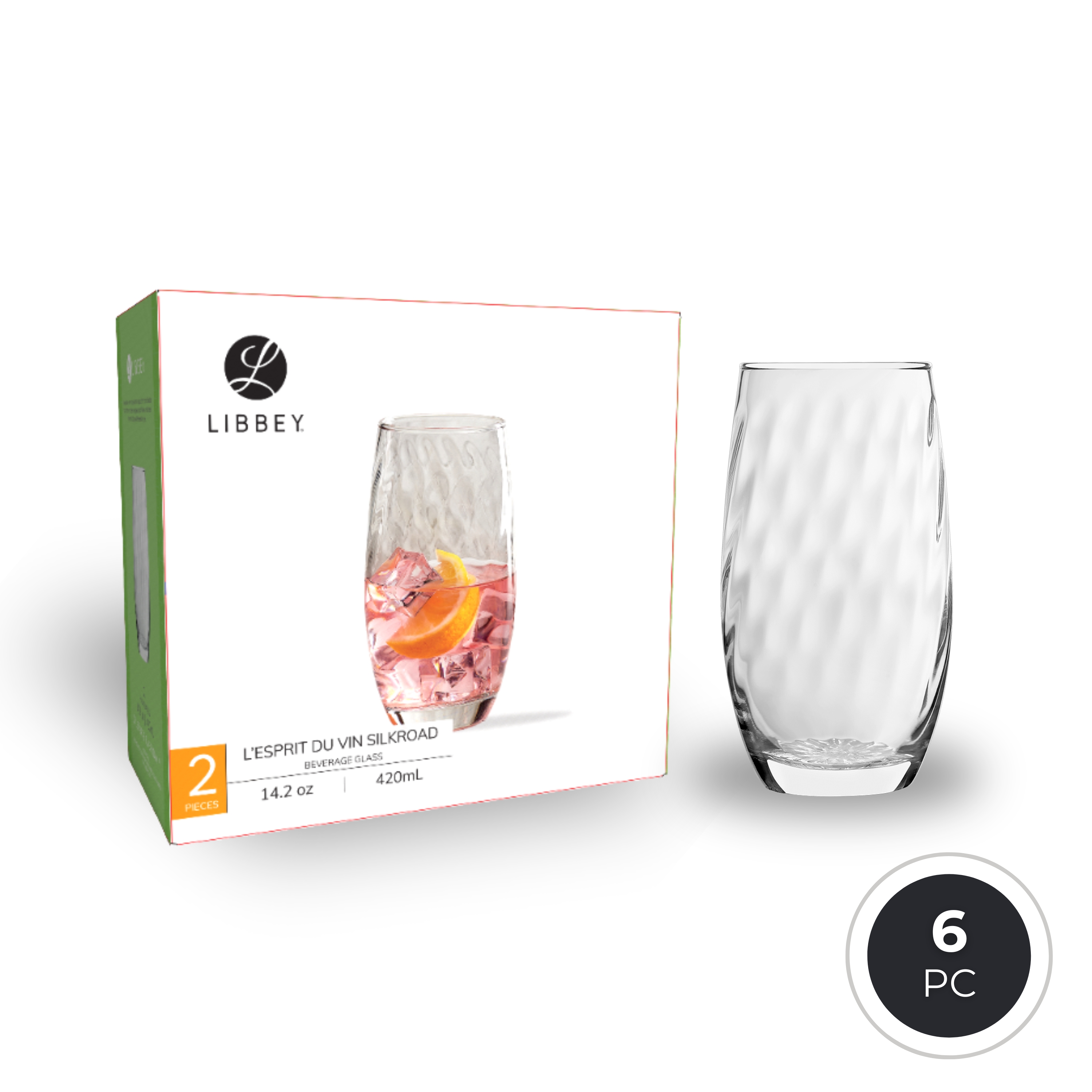 Libbey L'Esprit Du Vin Silkroad Glass Tumbler - Beverages & Cocktails - 2-pc Set