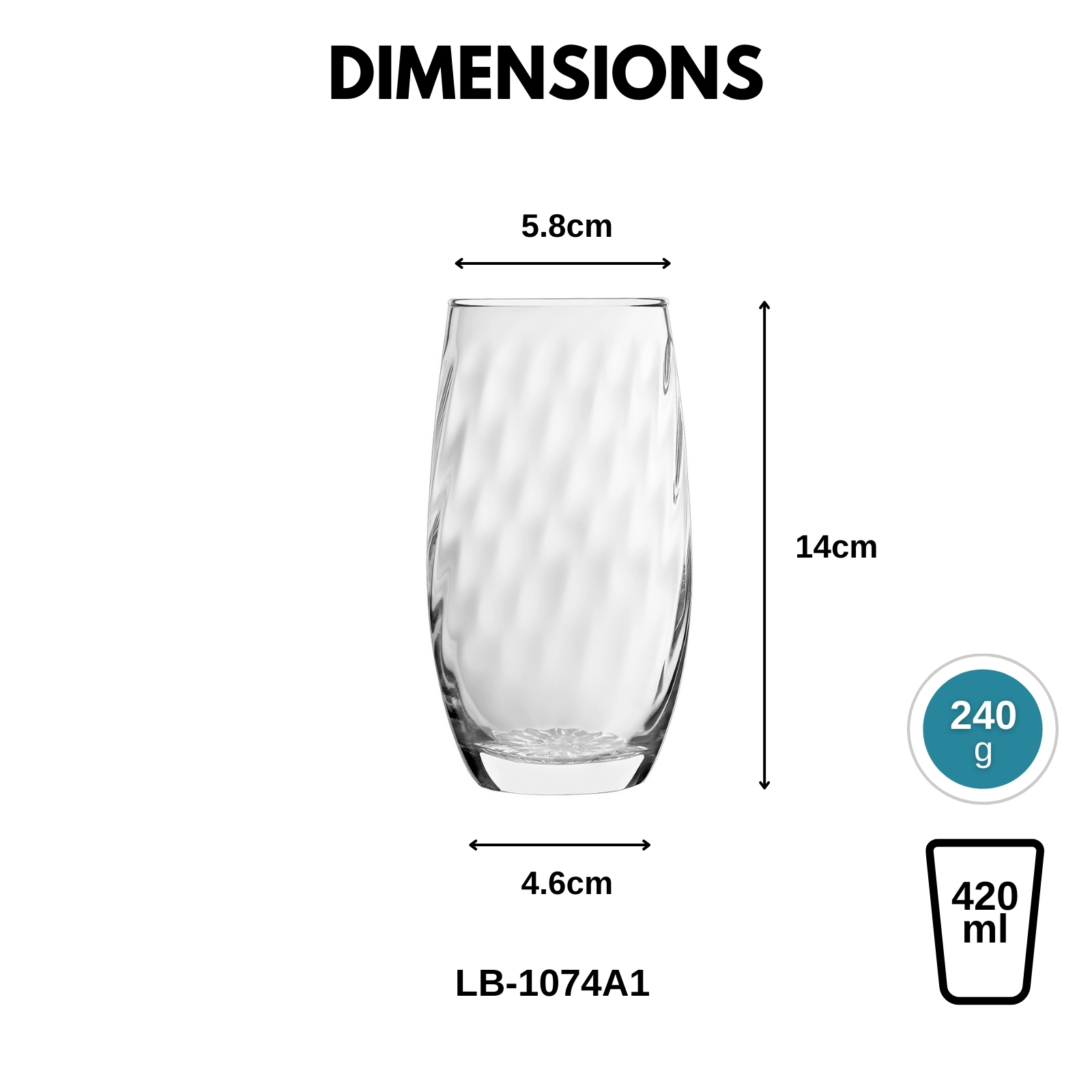 Libbey L'Esprit Du Vin Silkroad Glass Tumbler - For Beverages & Cocktails - 2 Sizes, 2-pc Set