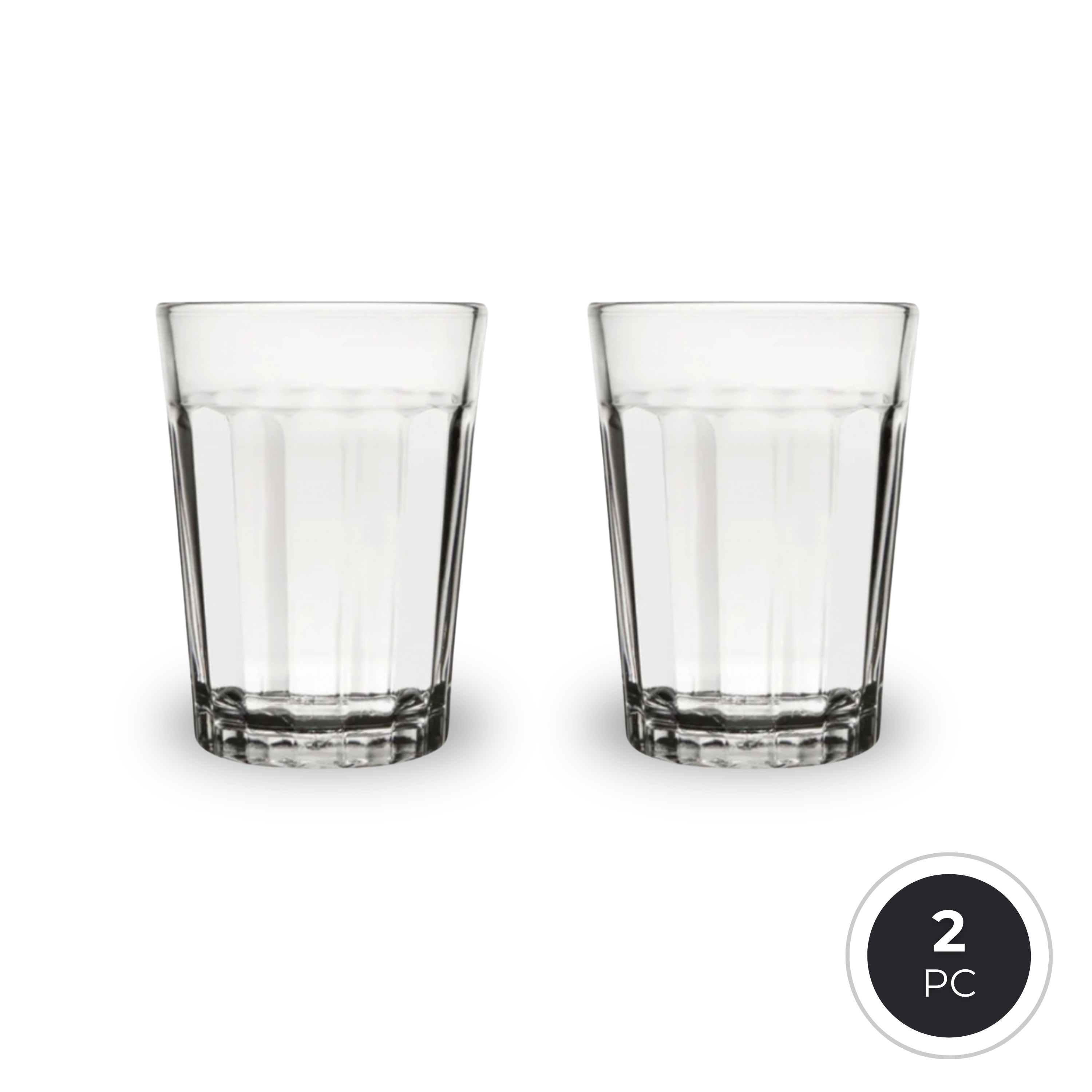 Libbey Paneled DuraTuff Glass Tumbler - Extra Tough Shatter & Heat Resistant