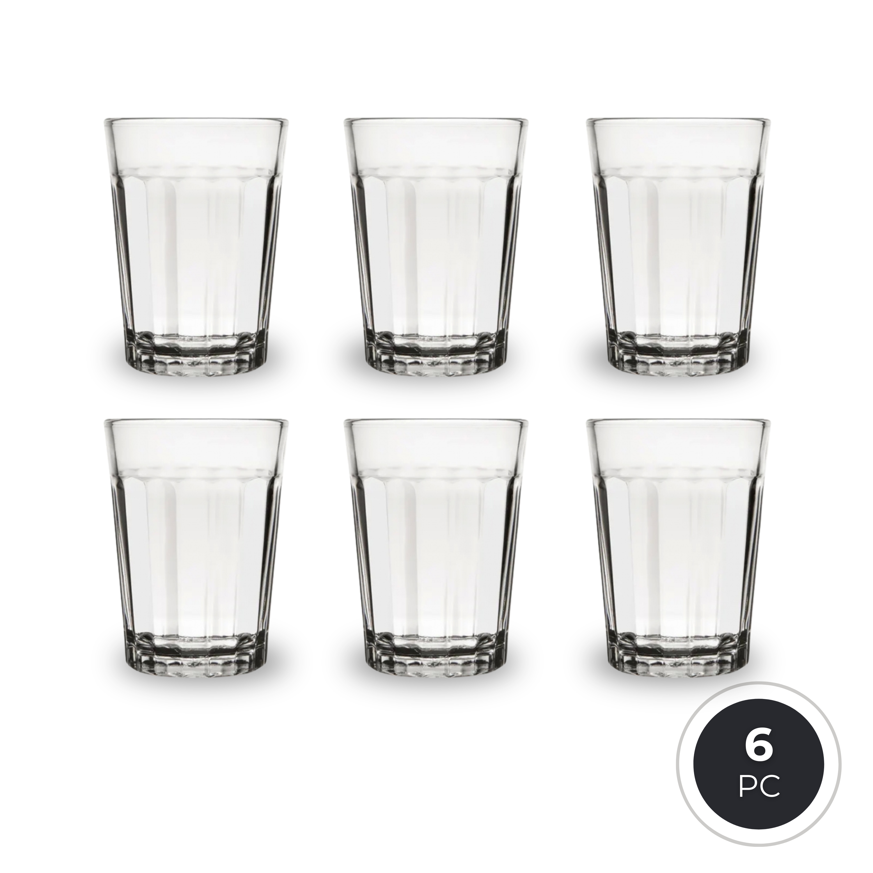Libbey Paneled DuraTuff Glass Tumbler - Extra Tough Shatter & Heat Resistant