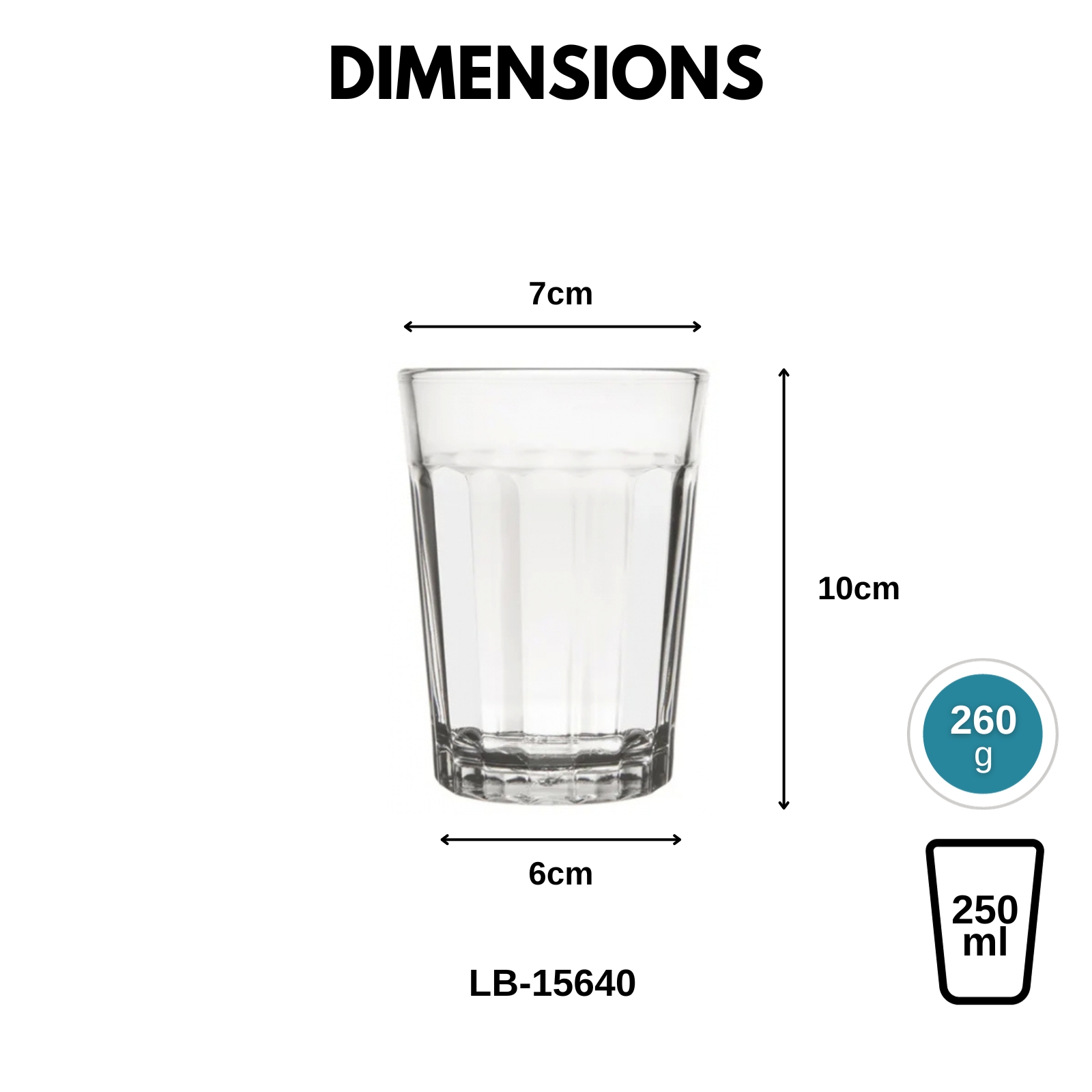 Libbey Paneled DuraTuff Glass Tumbler - Extra Tough Shatter & Heat Resistant - 2 Sizes, 2-pc Set