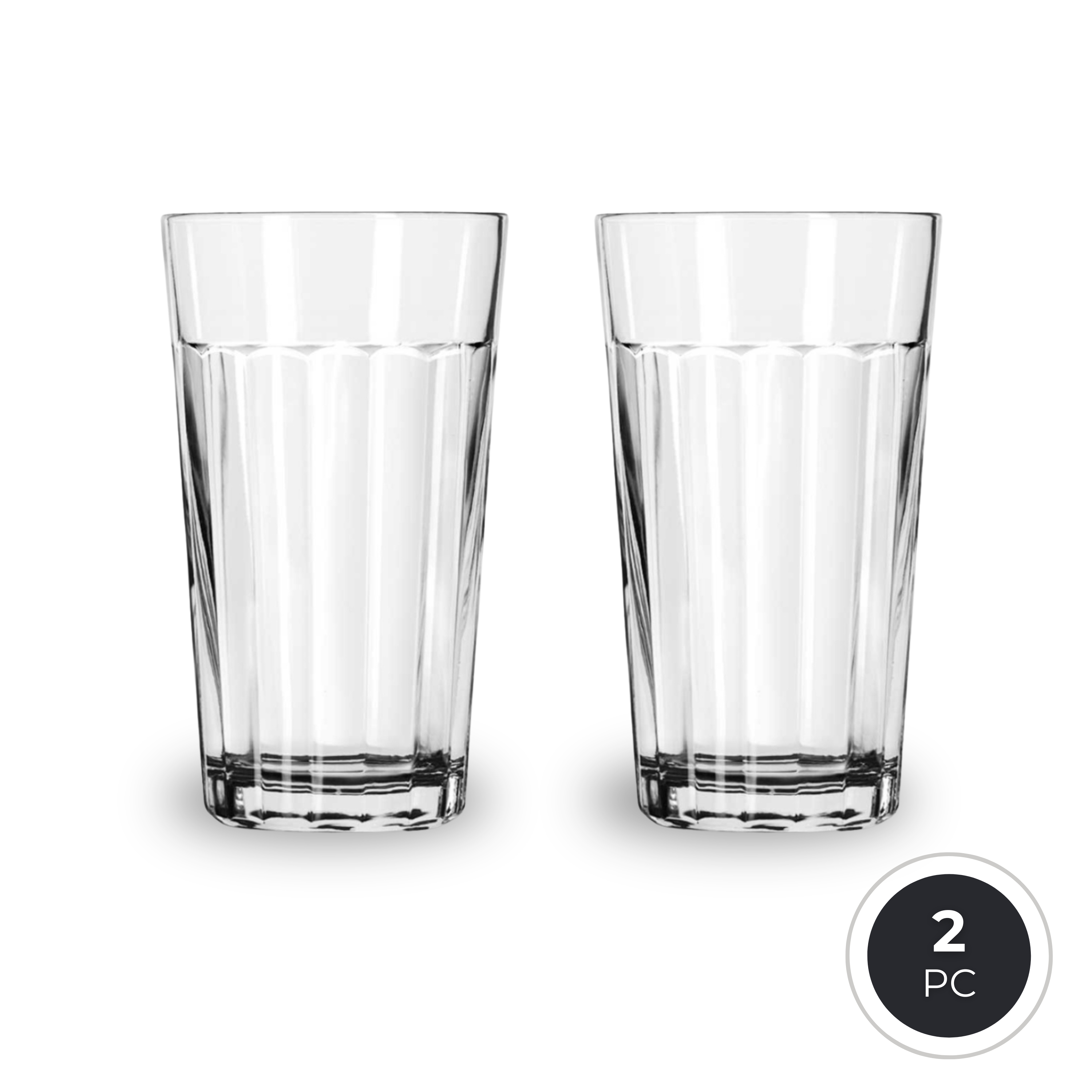 Libbey Paneled DuraTuff Glass Tumbler - Extra Tough Shatter & Heat Resistant