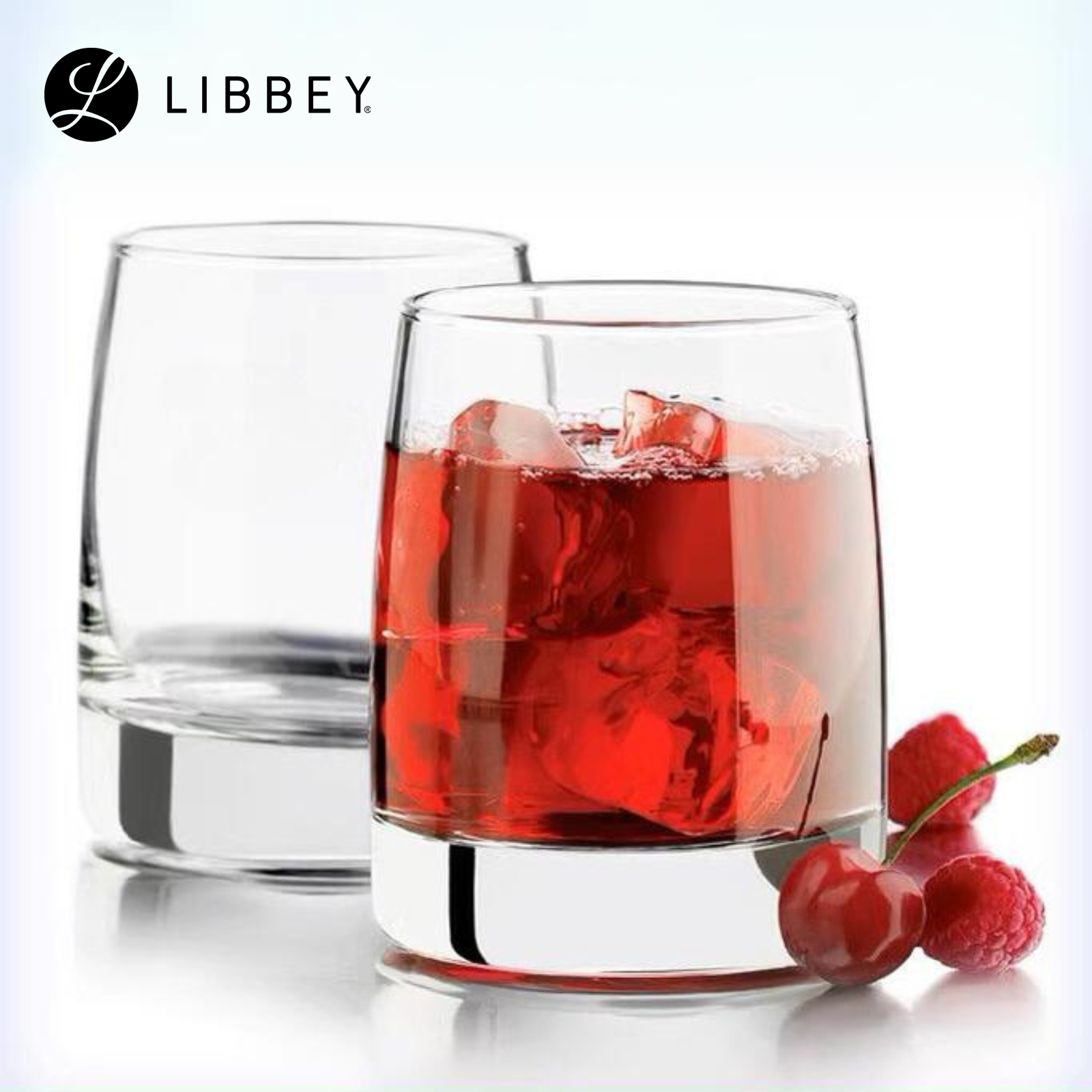 Libbey Vibe 2311 Double Old Fashioned Whisky Rocks Glass 355ml/12oz - Extra Thick Base, 2-pc Set