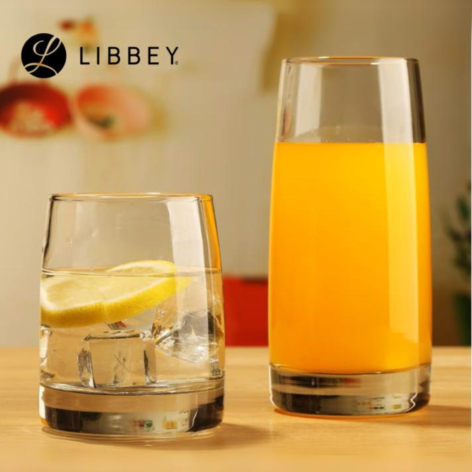 Libbey Vibe 2311 Double Old Fashioned Whisky Rocks Glass 355ml/12oz - Extra Thick Base, 2-pc Set