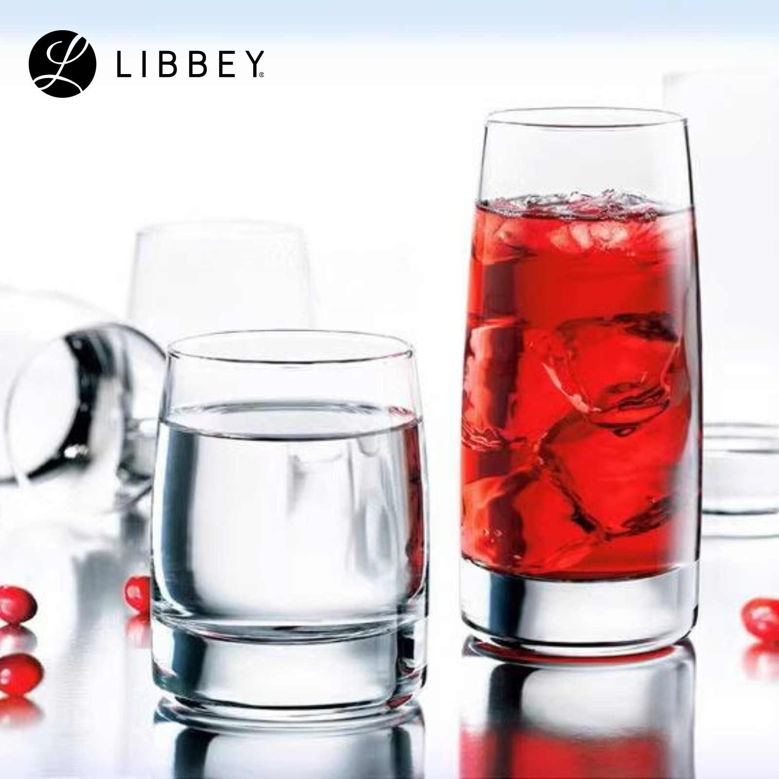 Libbey Vibe 2311 Double Old Fashioned Whisky Rocks Glass 355ml/12oz - Extra Thick Base, 2-pc Set