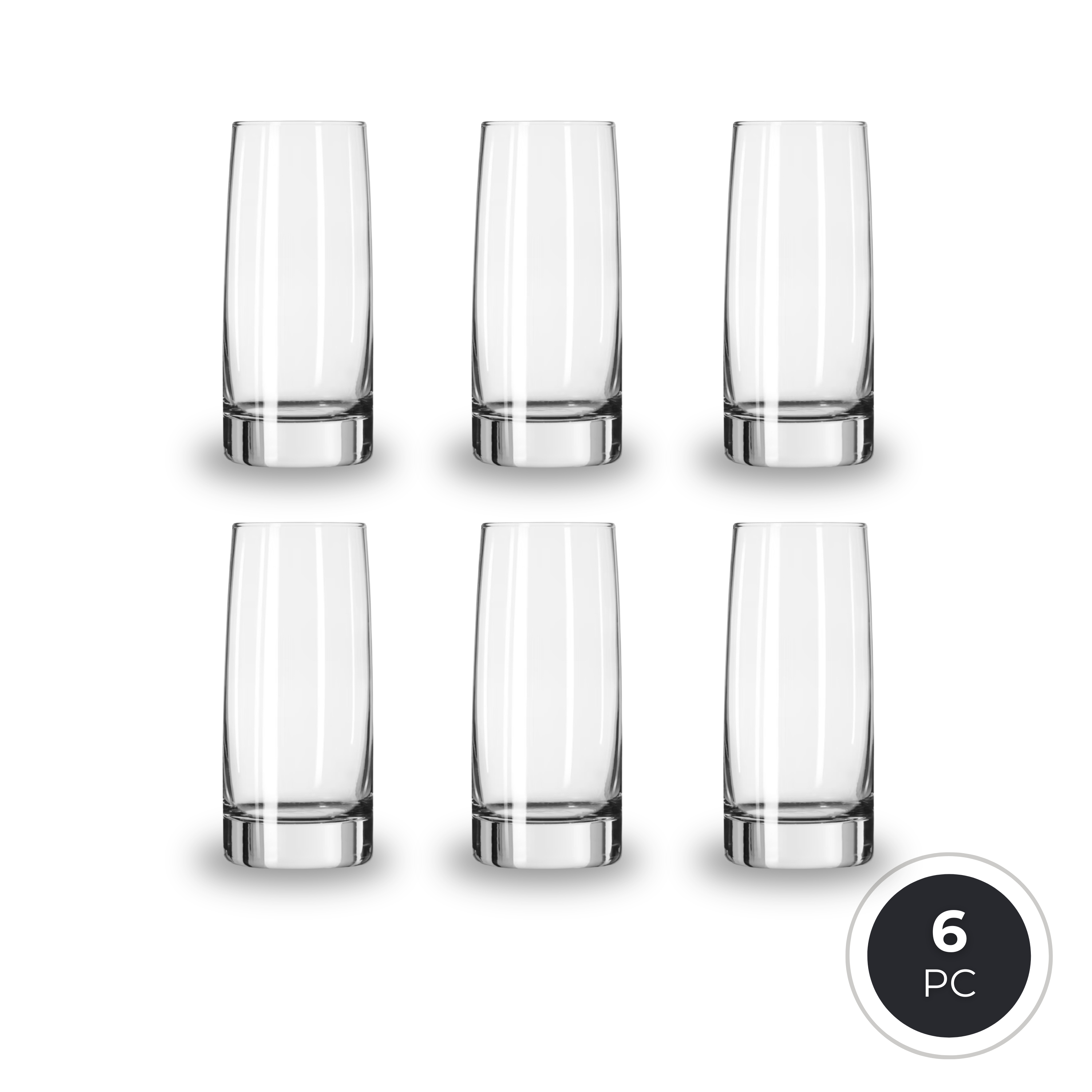 Libbey Vibe 2311 Rocks Whisky Glass 355ml & 2312 Tall Cooler Mixing Glass 518ml - Extra Thick Base