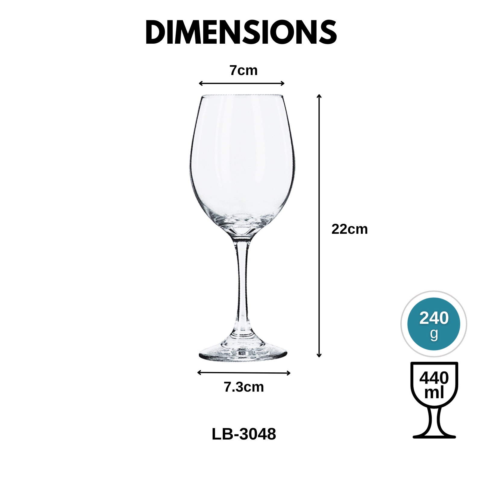 Libbey Delicate 3048 Wine Glass 440ml/15oz, 2-pc/6-pc Set