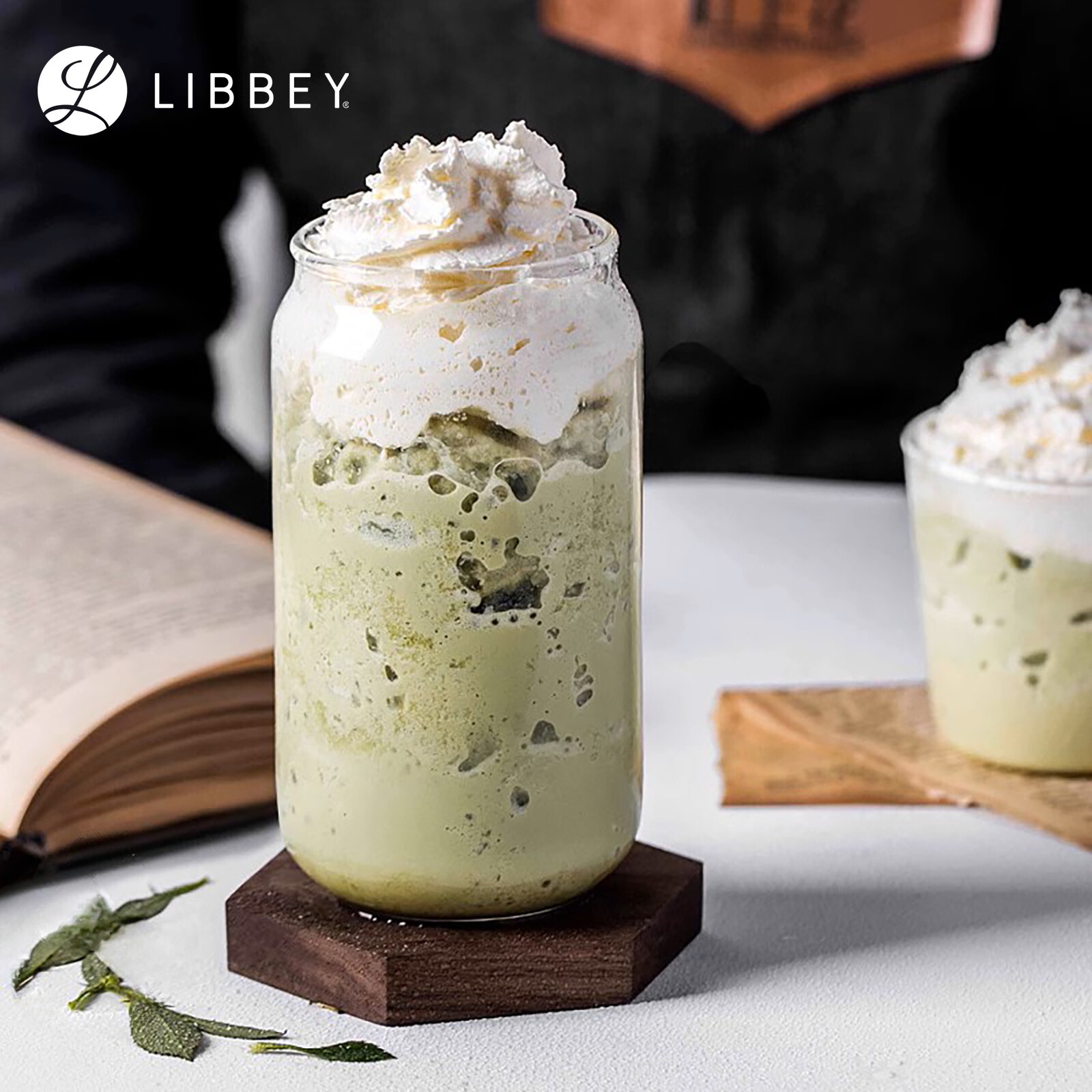 Libbey Can Glass 345 Drinking Tumbler 370ml/16oz - Beer/Soda Can Style, 2-pc Set