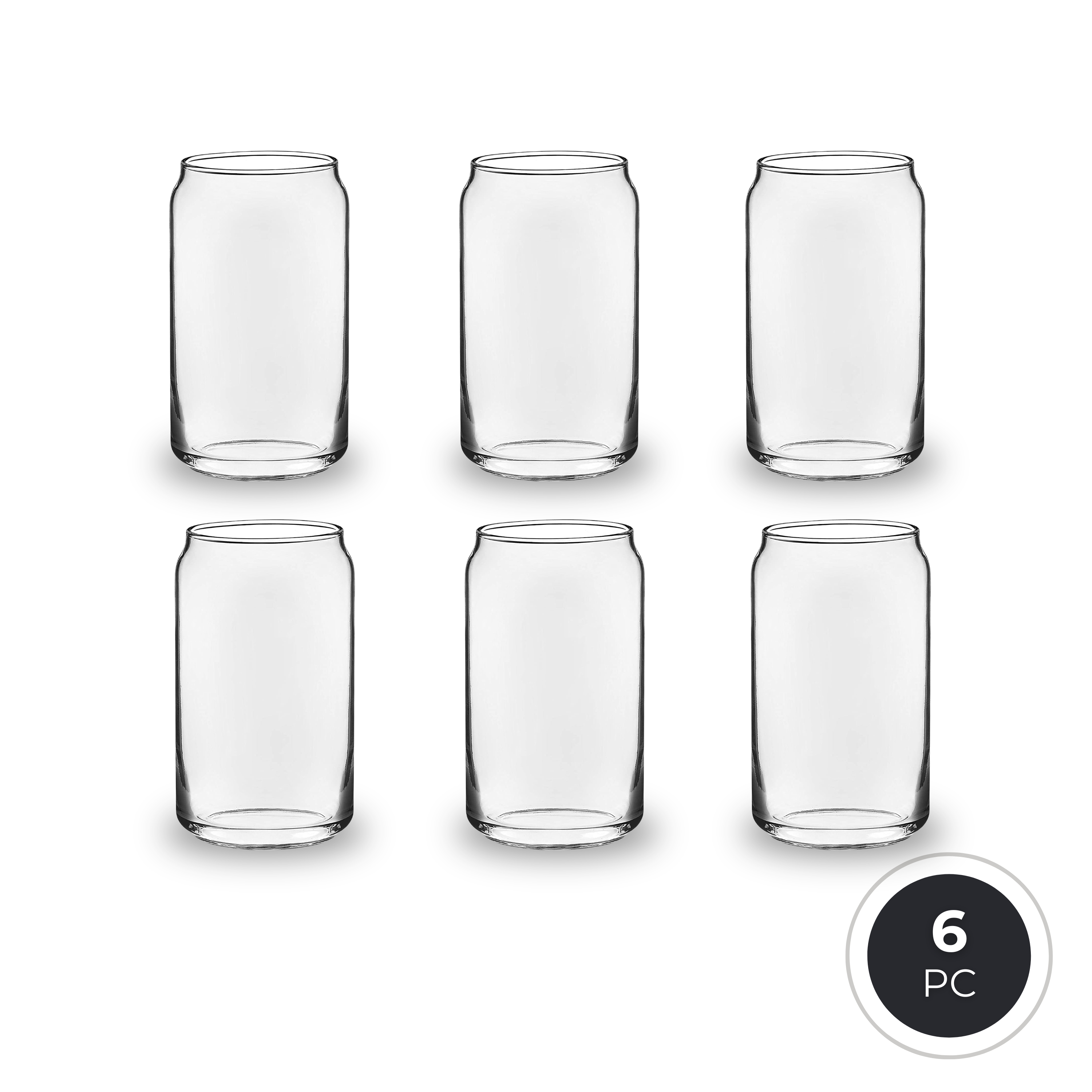 Libbey Can Glass 345 Drinking Tumbler 370ml/12.5oz - Iconic Beer/Soda Can Shape