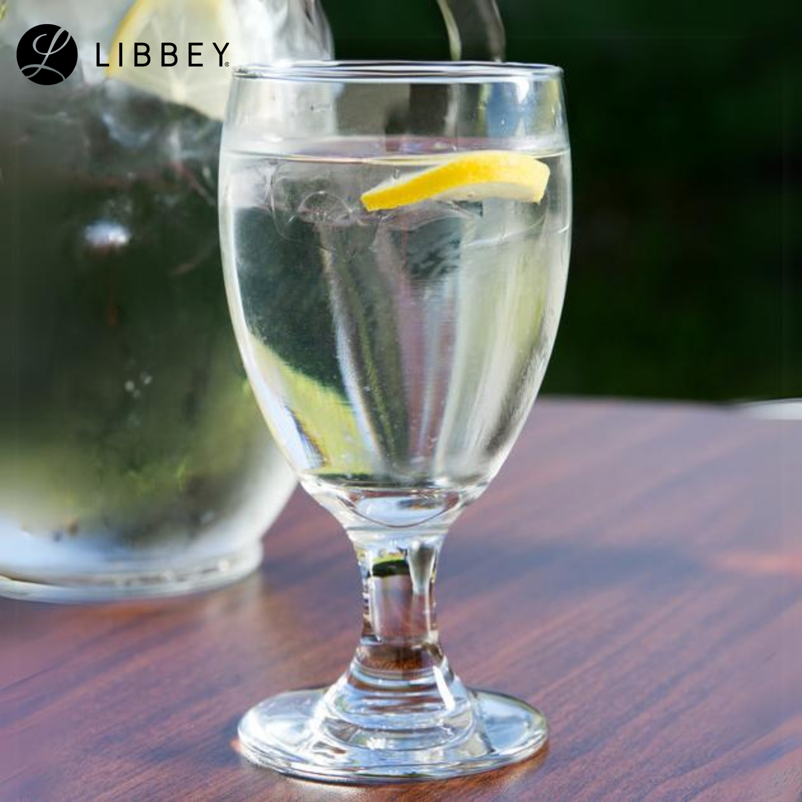 Libbey Embassy 3721 Banquet Goblet Stemmed Glass 311ml/10.5oz - For Wine, Water & Beverages, 2-pc Set