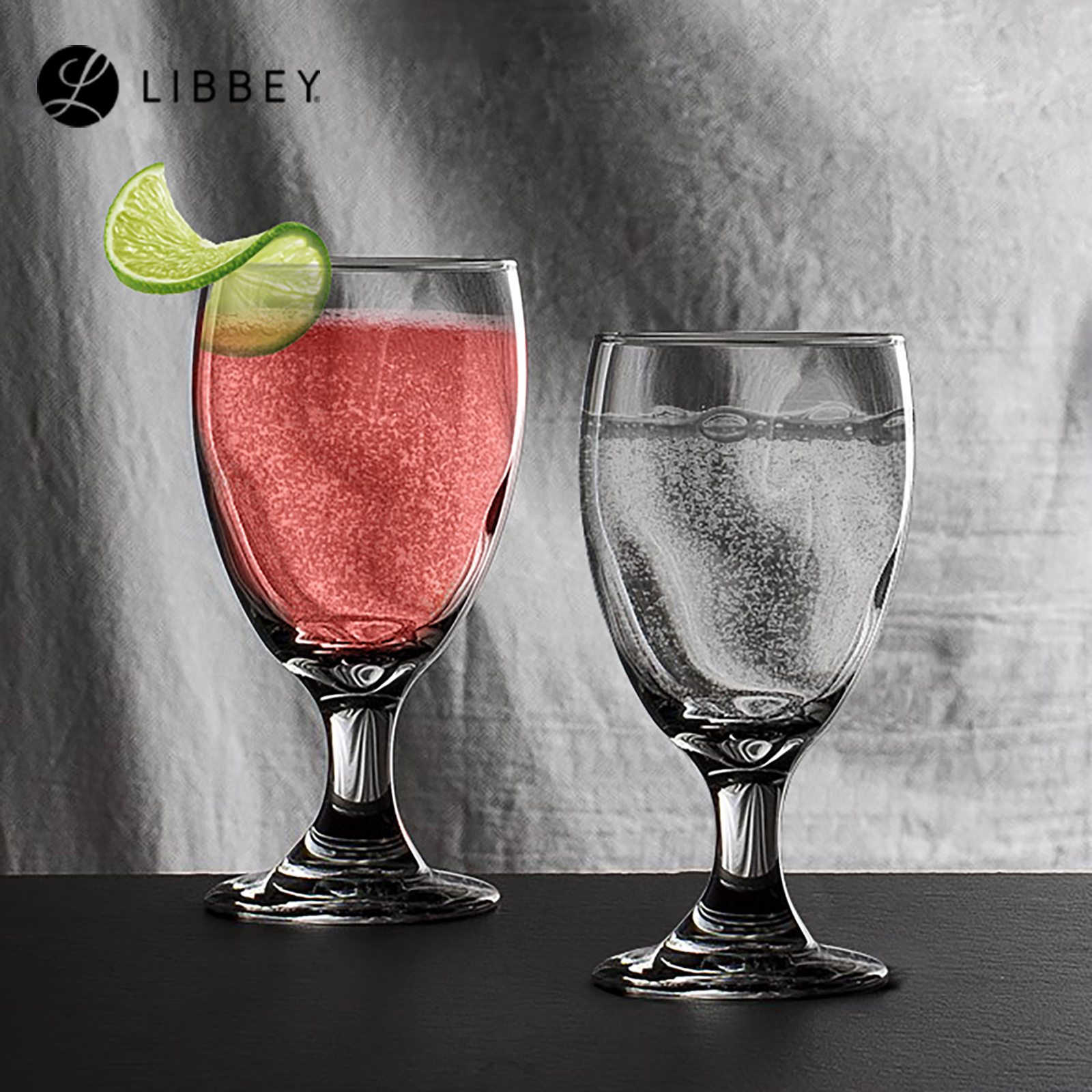 Libbey Embassy 3721 Banquet Goblet Stemmed Glass 311ml/10.5oz - For Wine, Water & Beverages, 2-pc Set